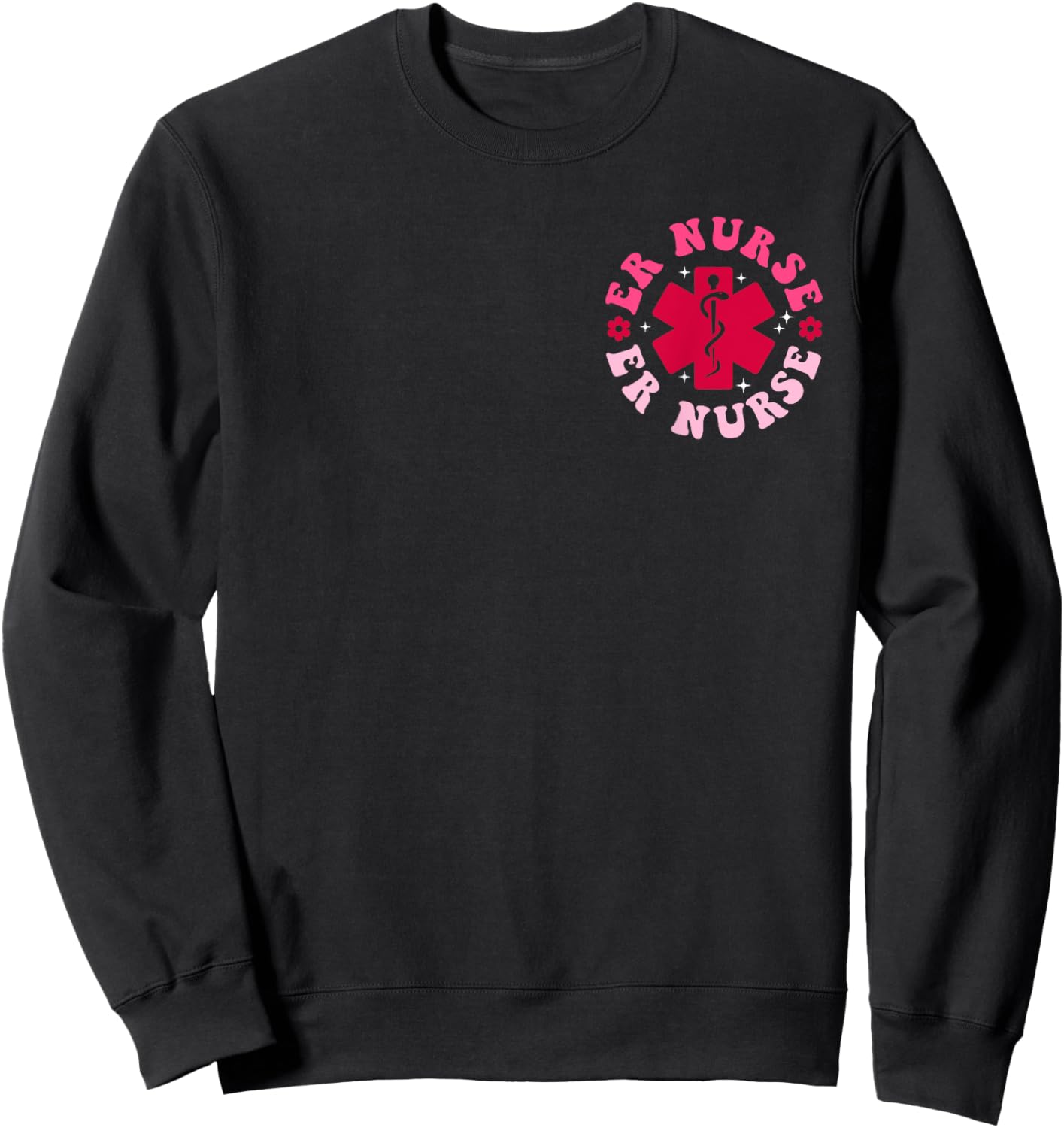 ER Nurse shirts ER RN Emergency Department 2-sided Sweatshirt - Sweatshirt | Black