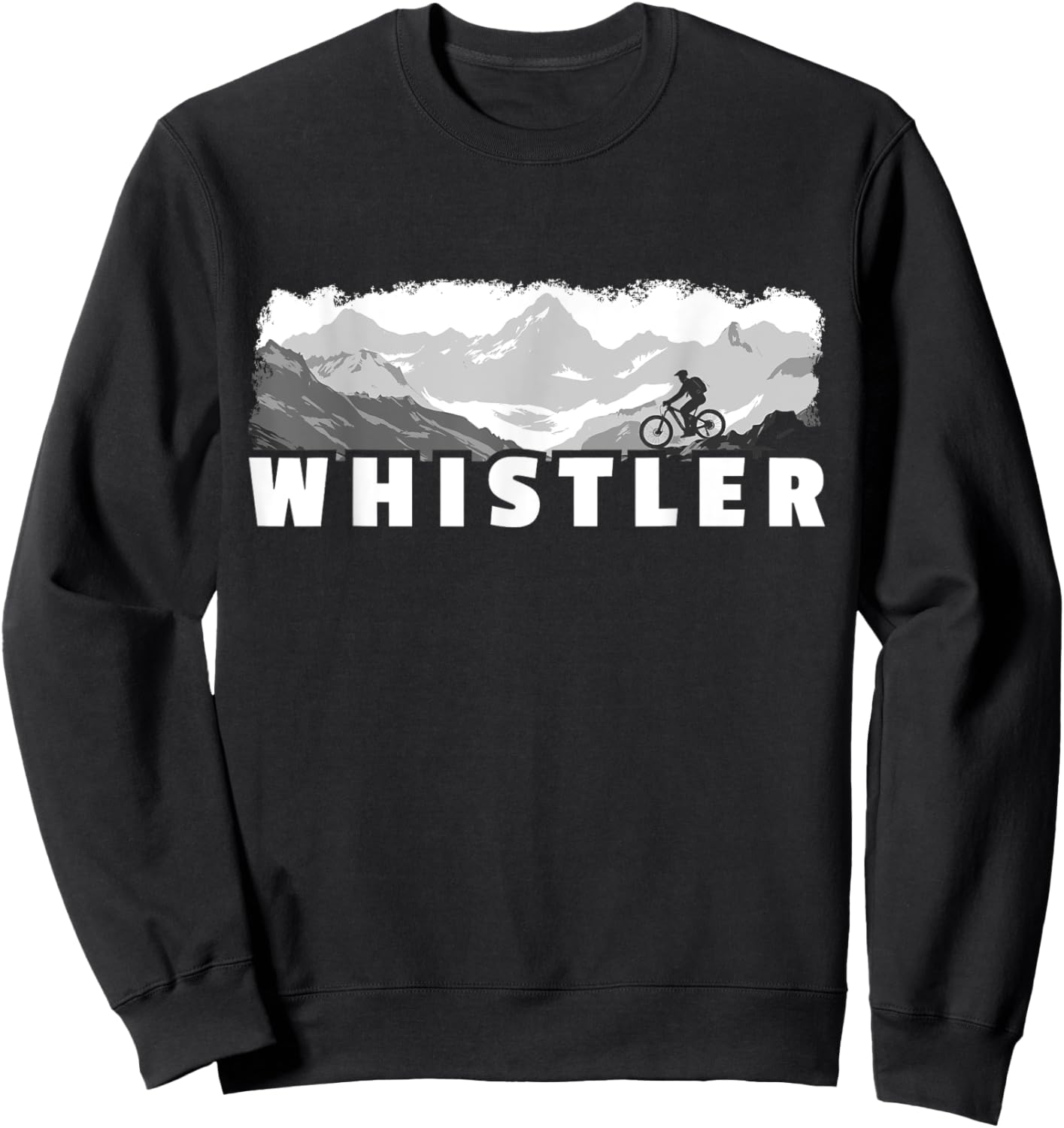 Whistler British Columbia Canada Mountain Biking MTB Cycling Sweatshirt - Sweatshirt | Black