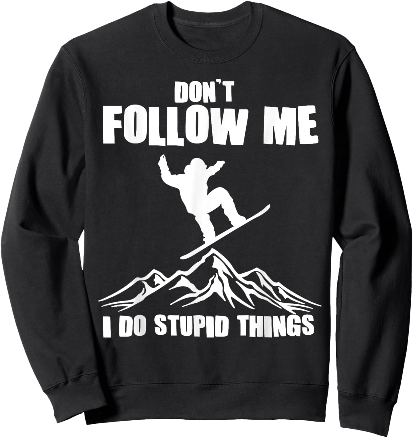 Cool Snowboarding Art Women Snowboard Snowboarder Sweatshirt - Sweatshirt | Black