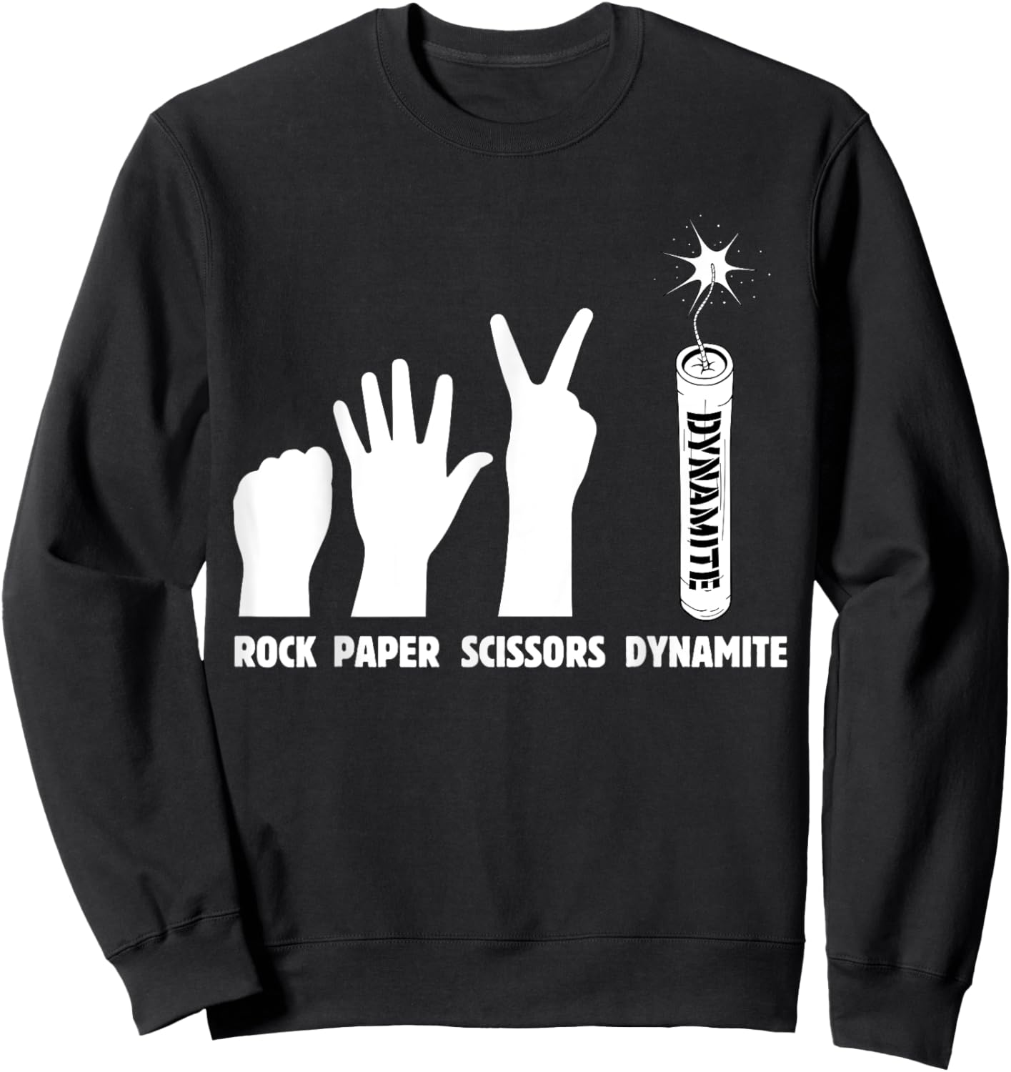 Paper Rock Scissors Dynamite | Explosive Demolition Sweatshirt - Sweatshirt | Black