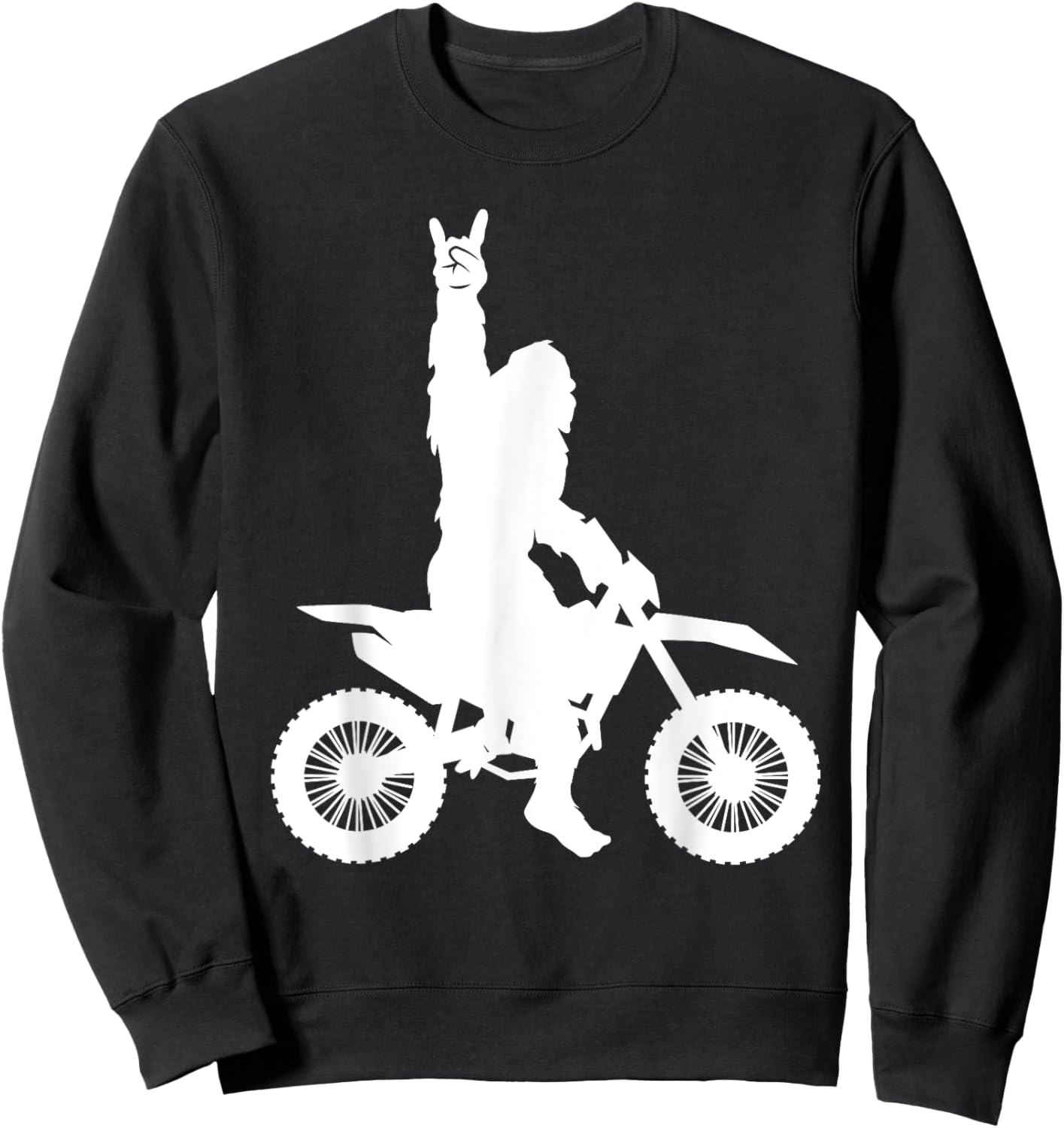 Bigfoot Dirt Bike Motocross Funny Sasquatch Enduro Sweatshirt - Sweatshirt | Black