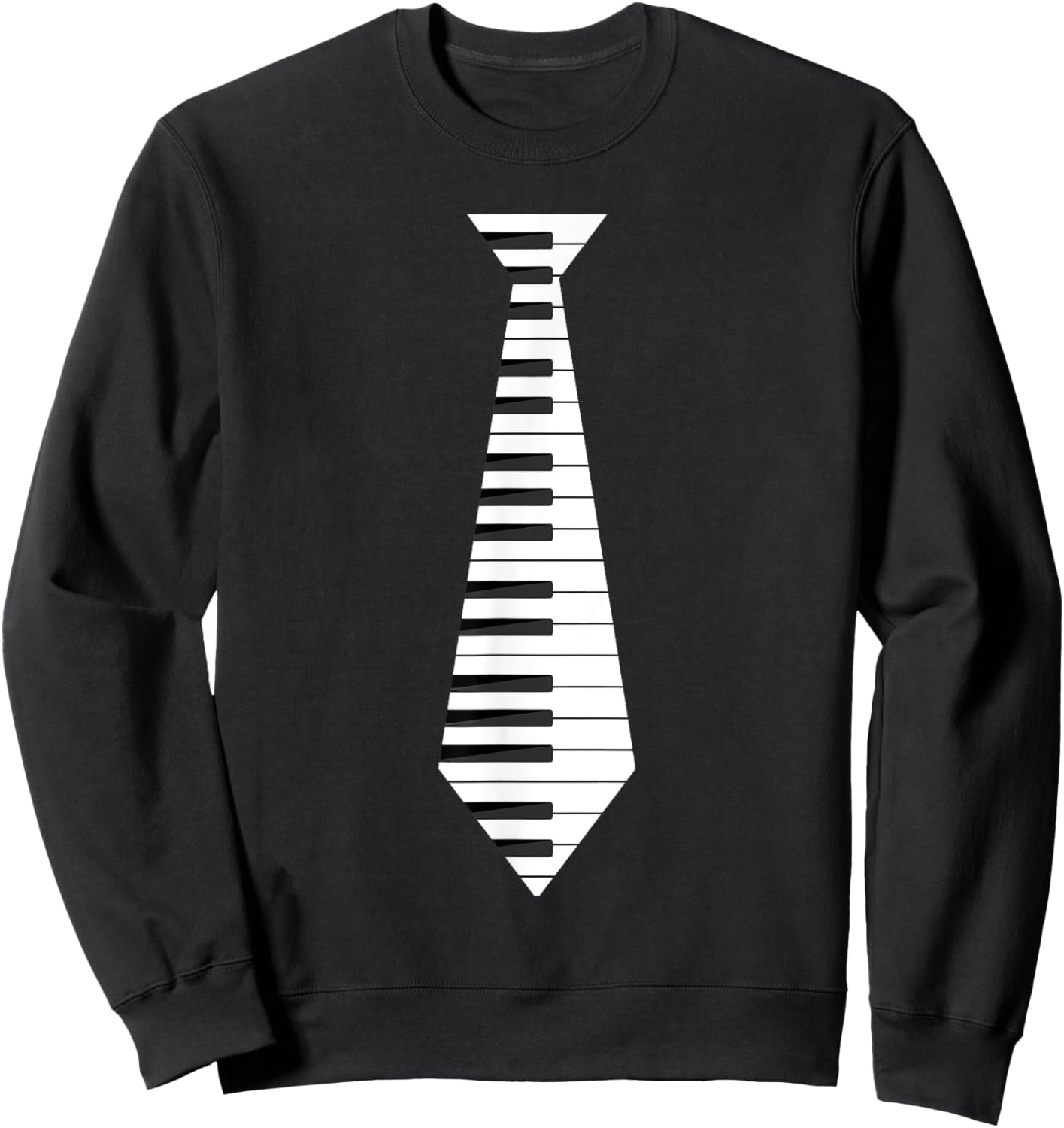 Musicians Piano Keyboard Necktie : & Graphic Sweatshirt - Sweatshirt | Black