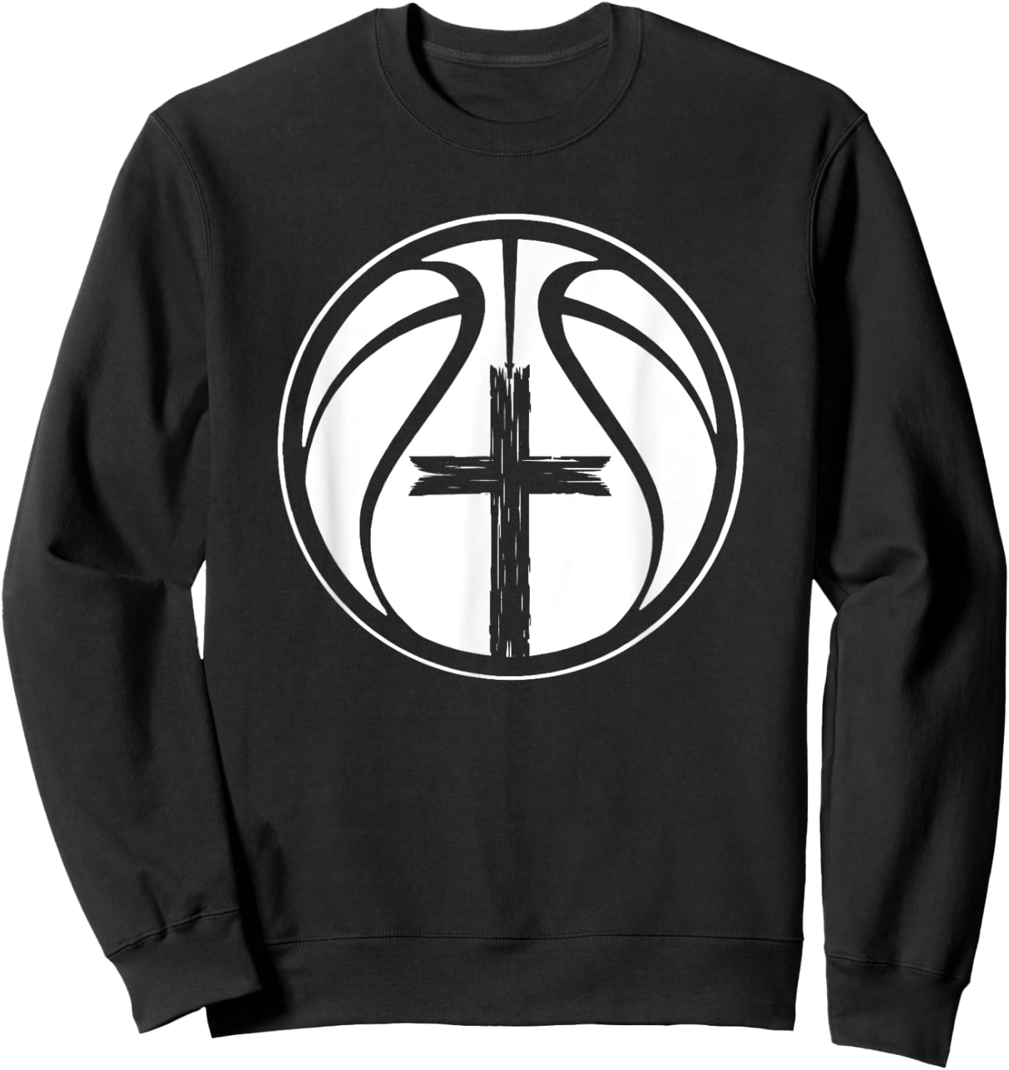 Christian Basketball Apparel Christian Basketball -Adults Black Small Short Sleeve Sweatshirt - Sweatshirt | Black
