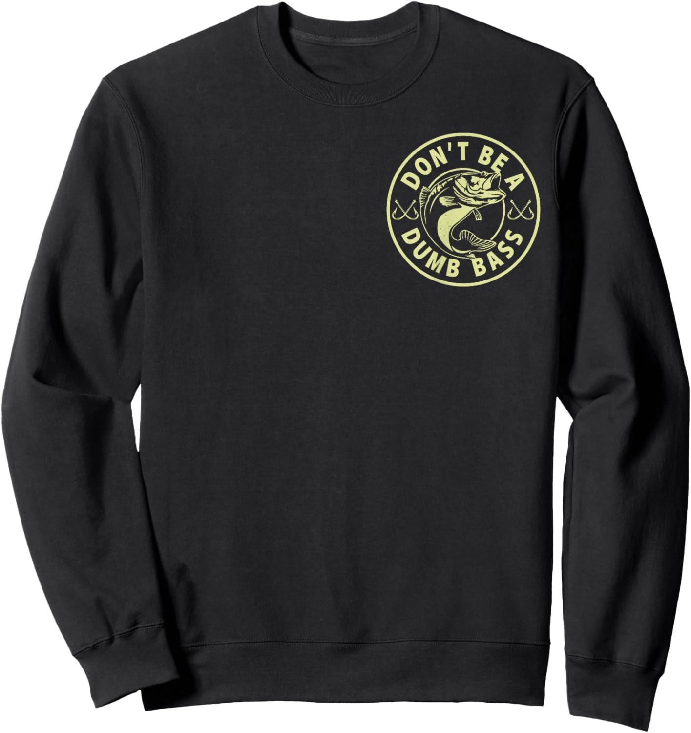 Pocket Fishing Funny Fish Lover Retro Fisherman Sweatshirt - Sweatshirt | Black