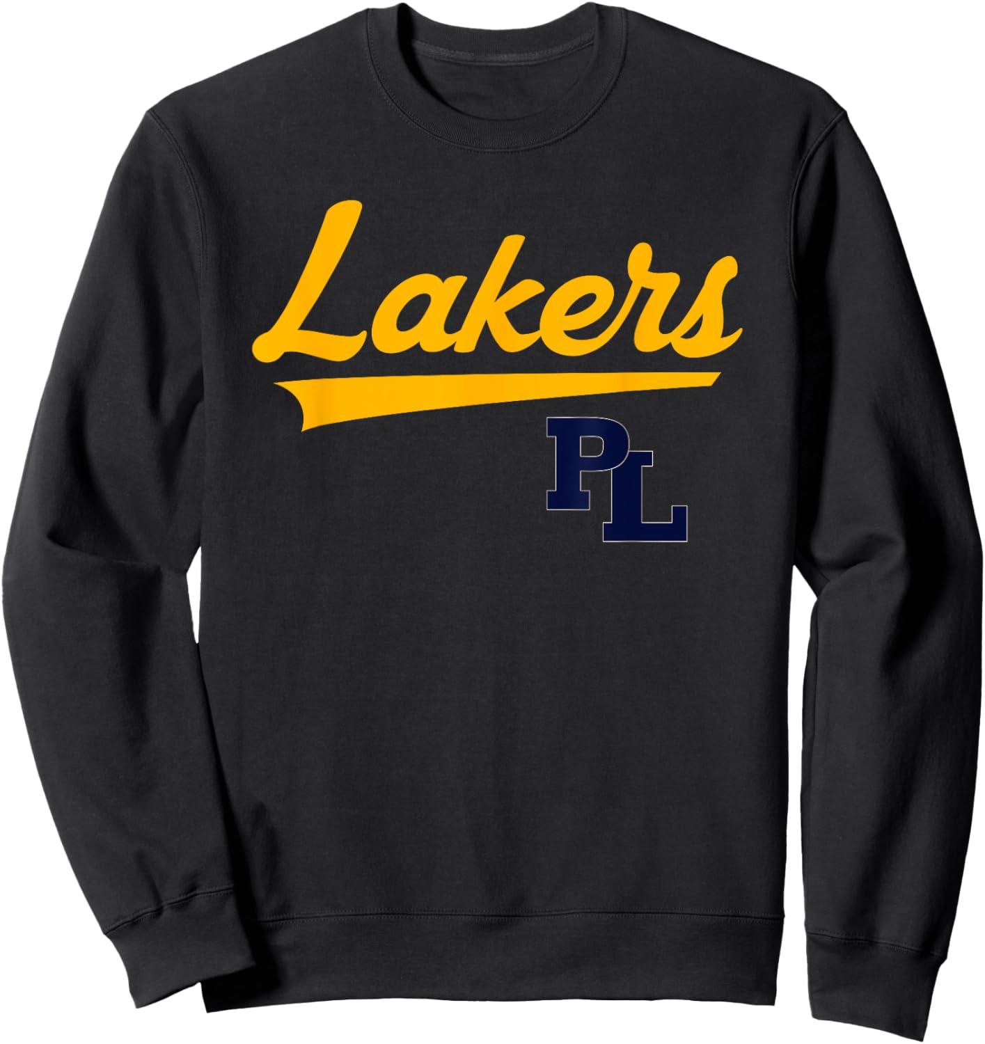 Prior Lake Lakers Logo Vintage Swoosh HS Sweatshirt - Sweatshirt | Black