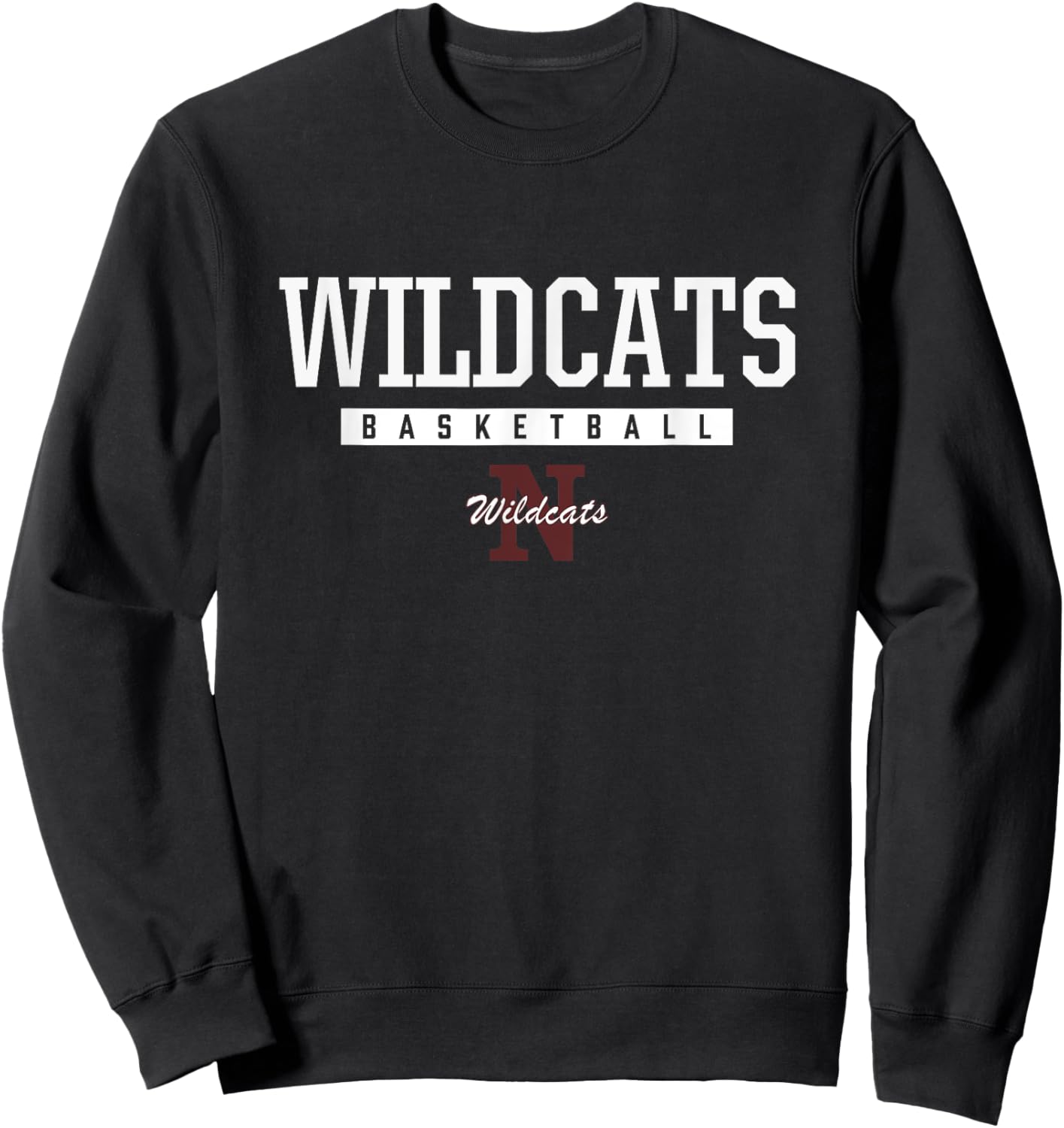 Newark Wildcats Logo Basketball HS Sweatshirt - Sweatshirt | Black