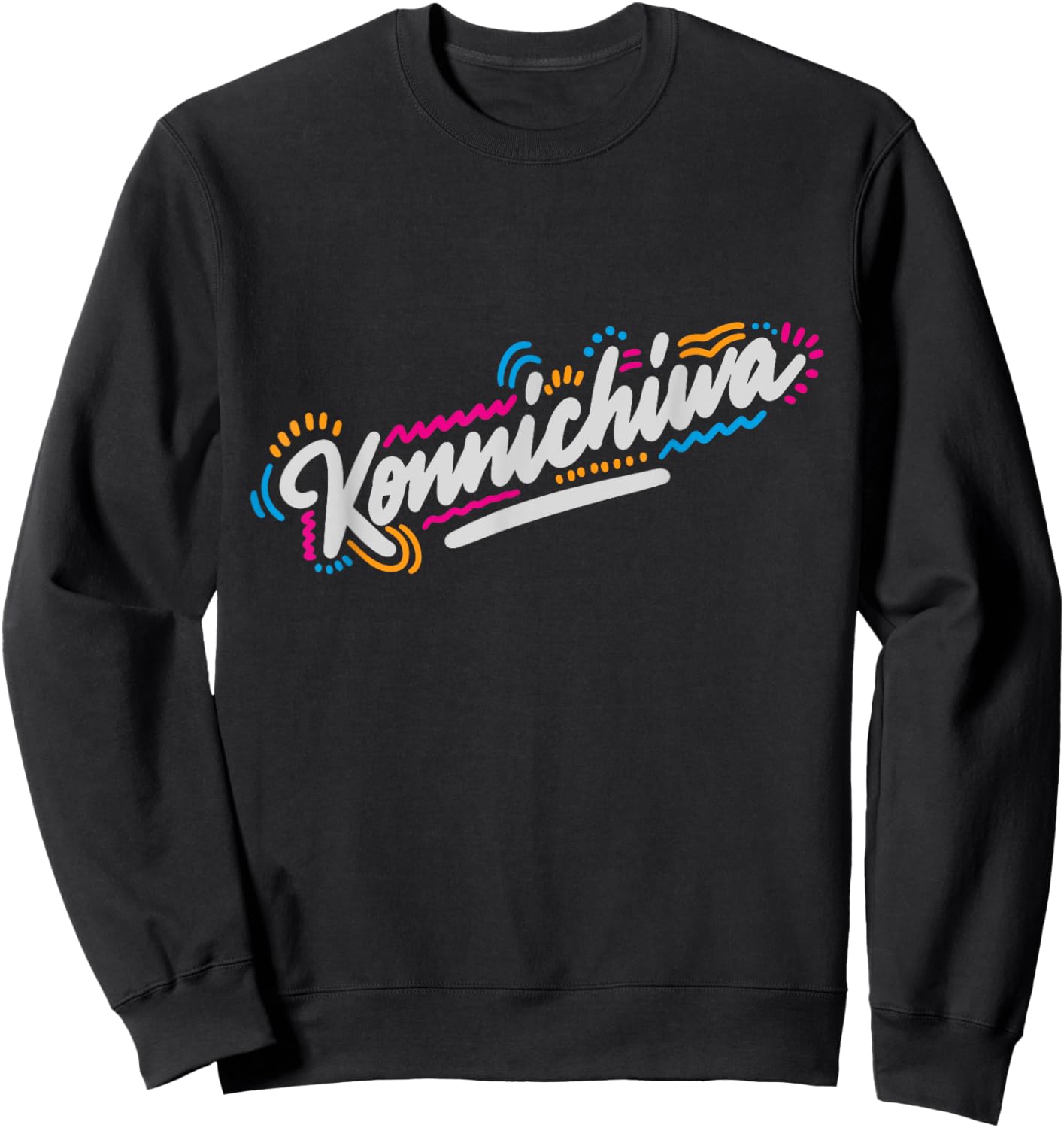 Konnichiwa Hello Sweatshirt - Sweatshirt | Black