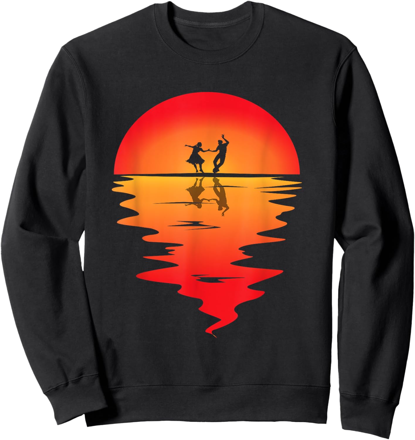 Square Dancing Sunset Square Dancer Vintage Square Dance Sweatshirt - Sweatshirt | Black