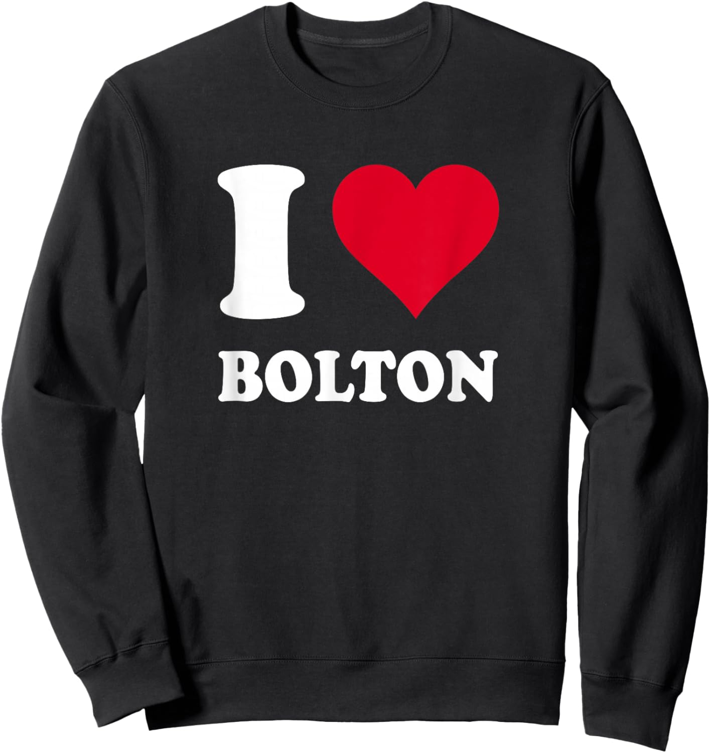 Red Heart I Love Bolton Sweatshirt - Sweatshirt | Black