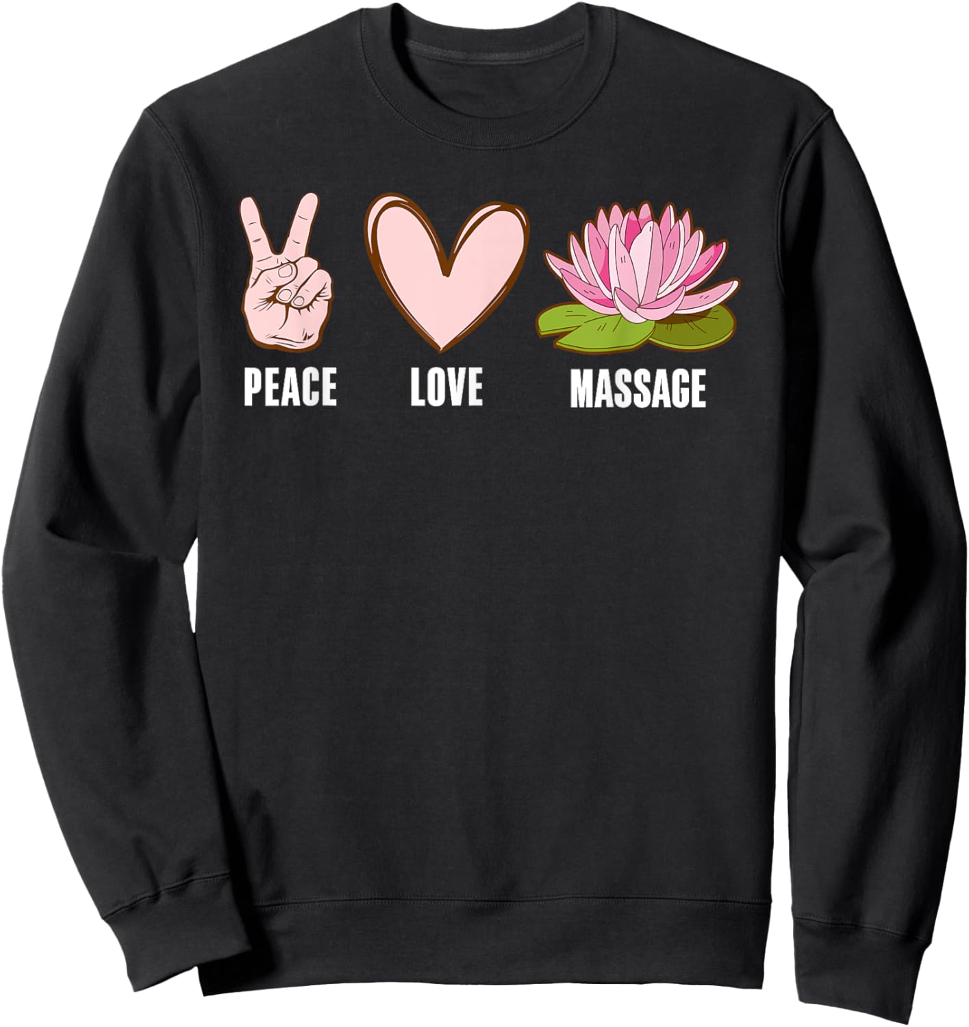 Cool Massage Therapist Design Women Massage Therapy Sweatshirt - Sweatshirt | Black
