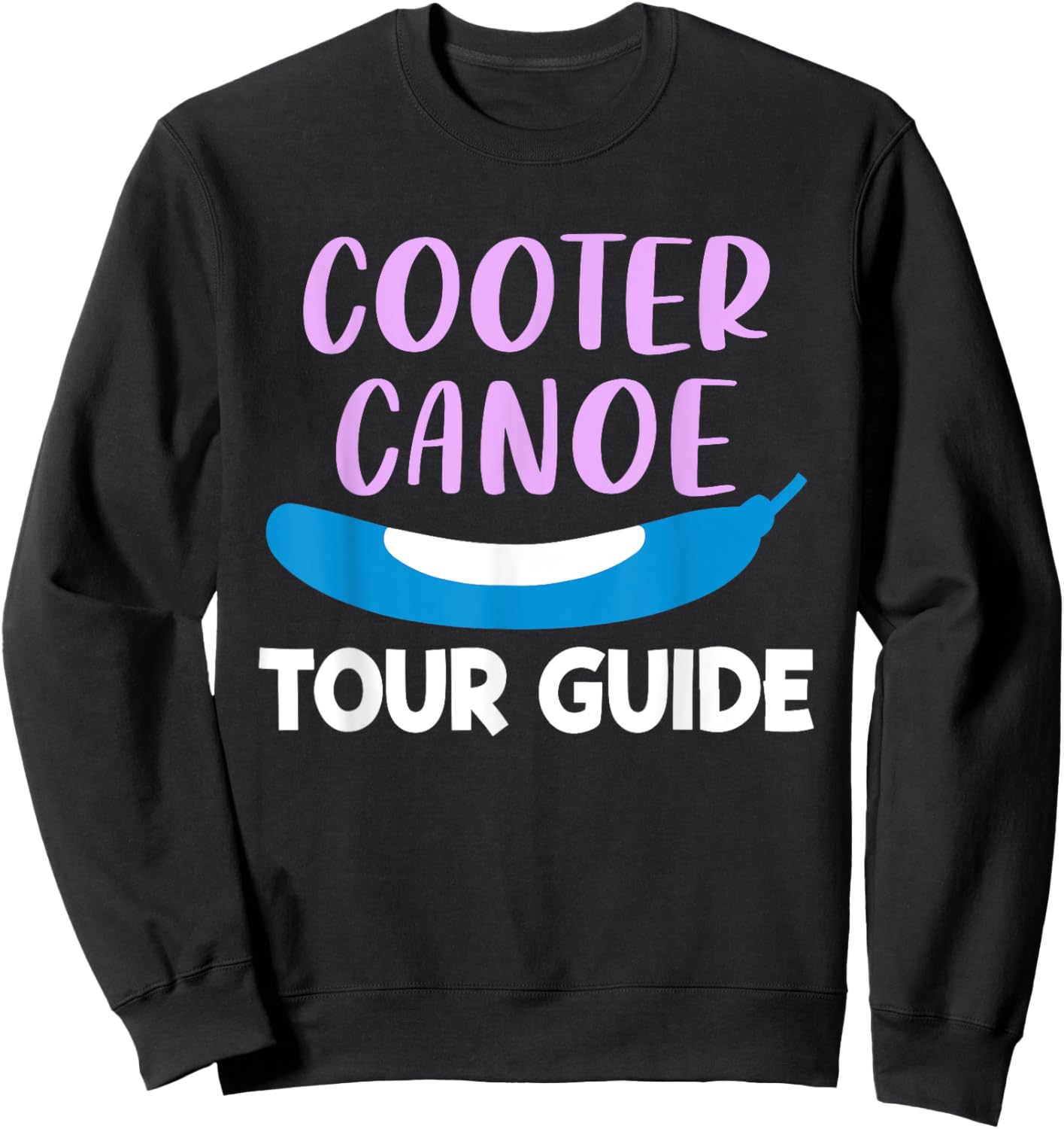 Cooter Canoe Tour Guide Design Sweatshirt - Sweatshirt | Black