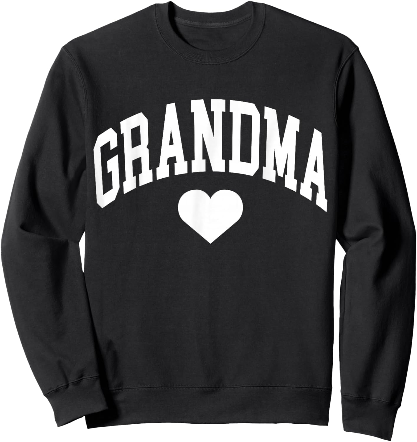 Grandma Grandmother Heart Graphic Mothers Day Sweatshirt - Sweatshirt | Black