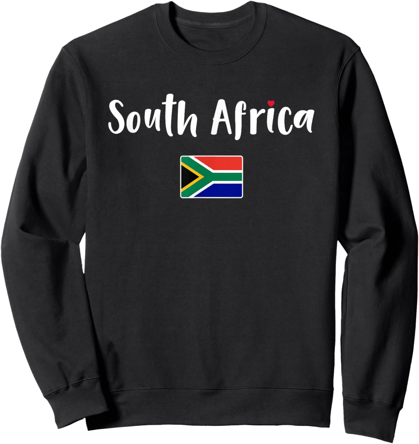I Heart South Africa Flag Souvenir Women Sweatshirt - Sweatshirt | Black