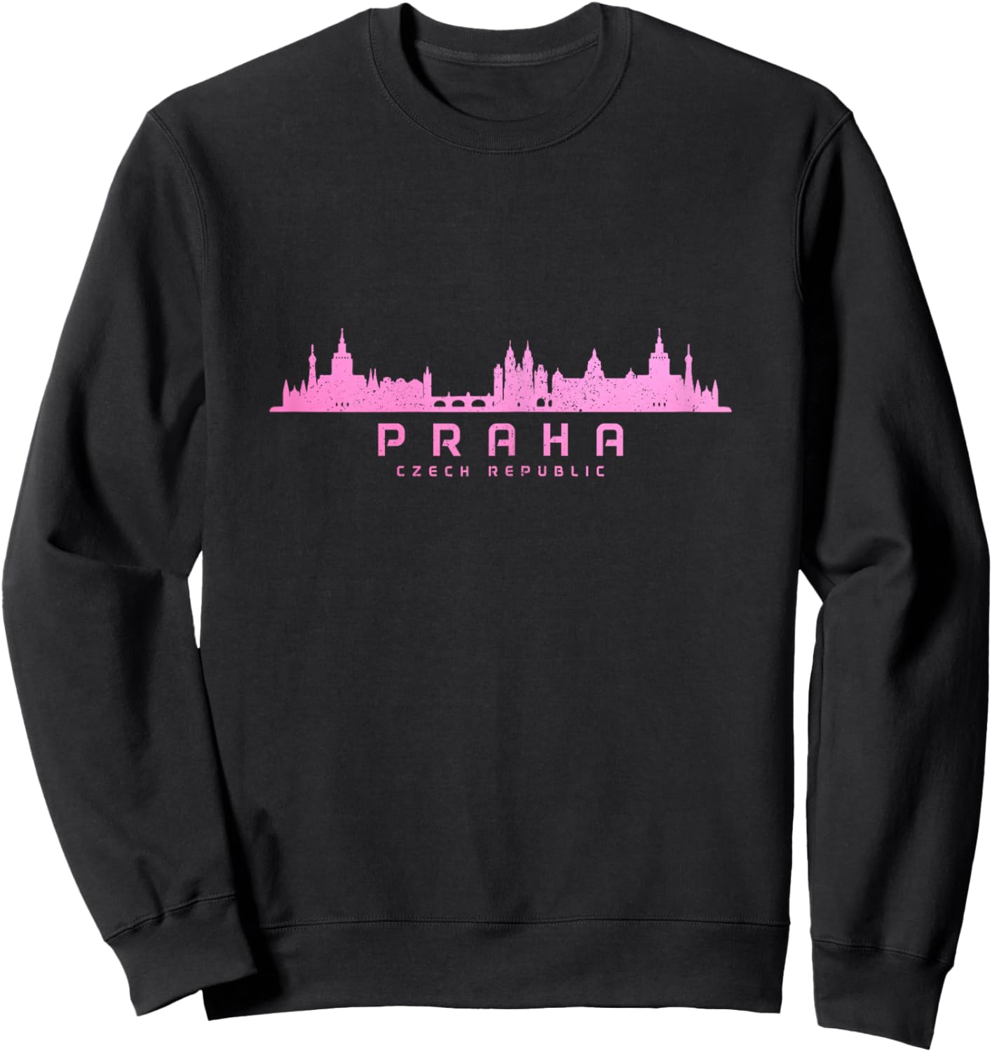 Prague Skyline Czech Republic Praha Souvenir Sweatshirt - Sweatshirt | Black