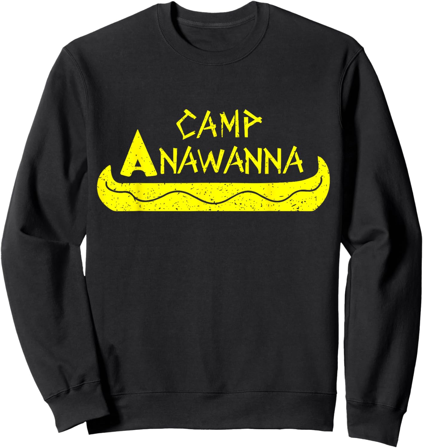 Camp Anawanna Outfits -Adults Vintage Black Small Classic Fit Short Sleeve Sweatshirt - Sweatshirt | Black