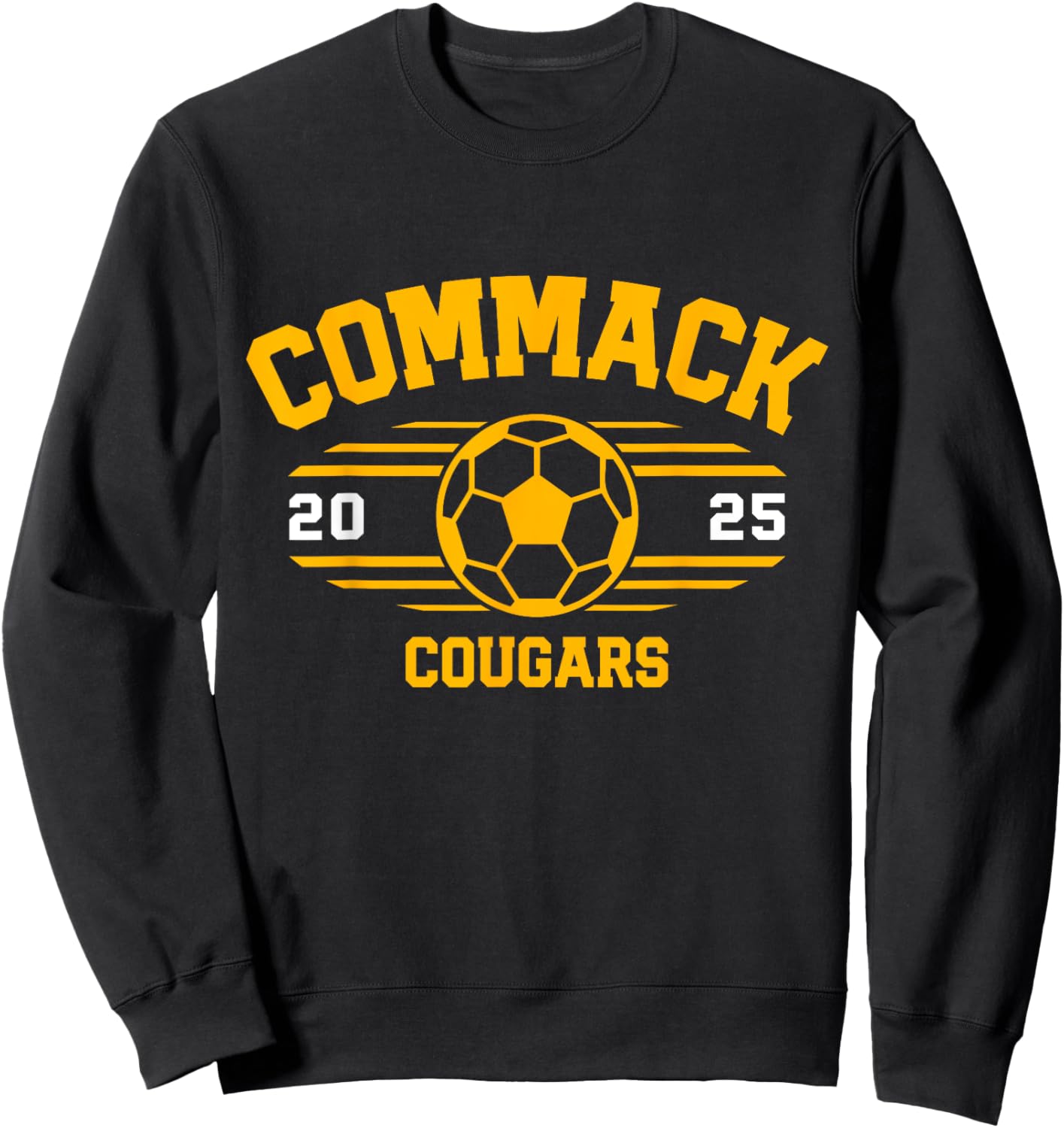 Commack Cougars Soccer Ball 2025 Sweatshirt - Sweatshirt | Black