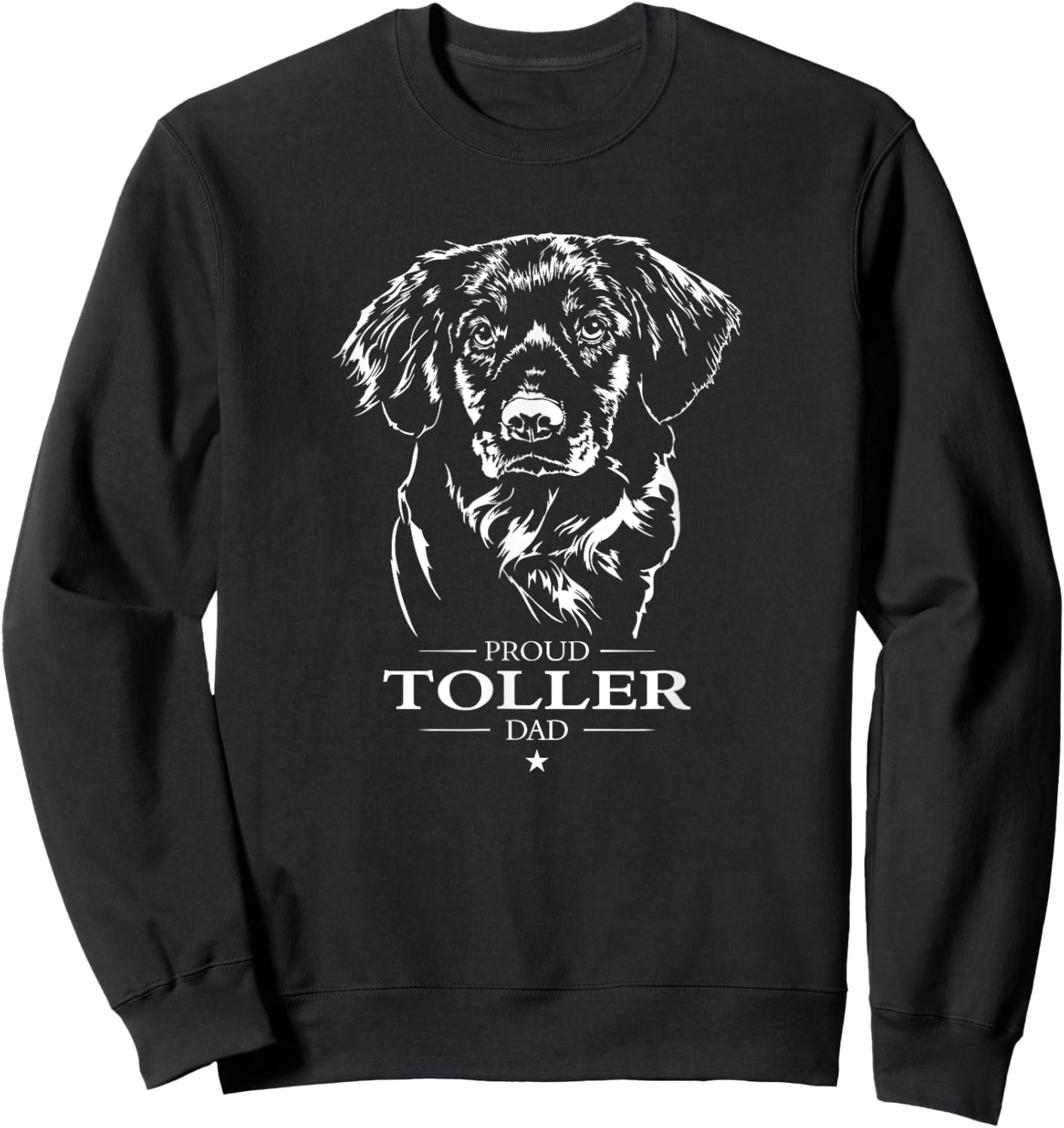 Proud Toller dad Nova Scotia Duck Tolling Retriever dog Sweatshirt - Sweatshirt | Black