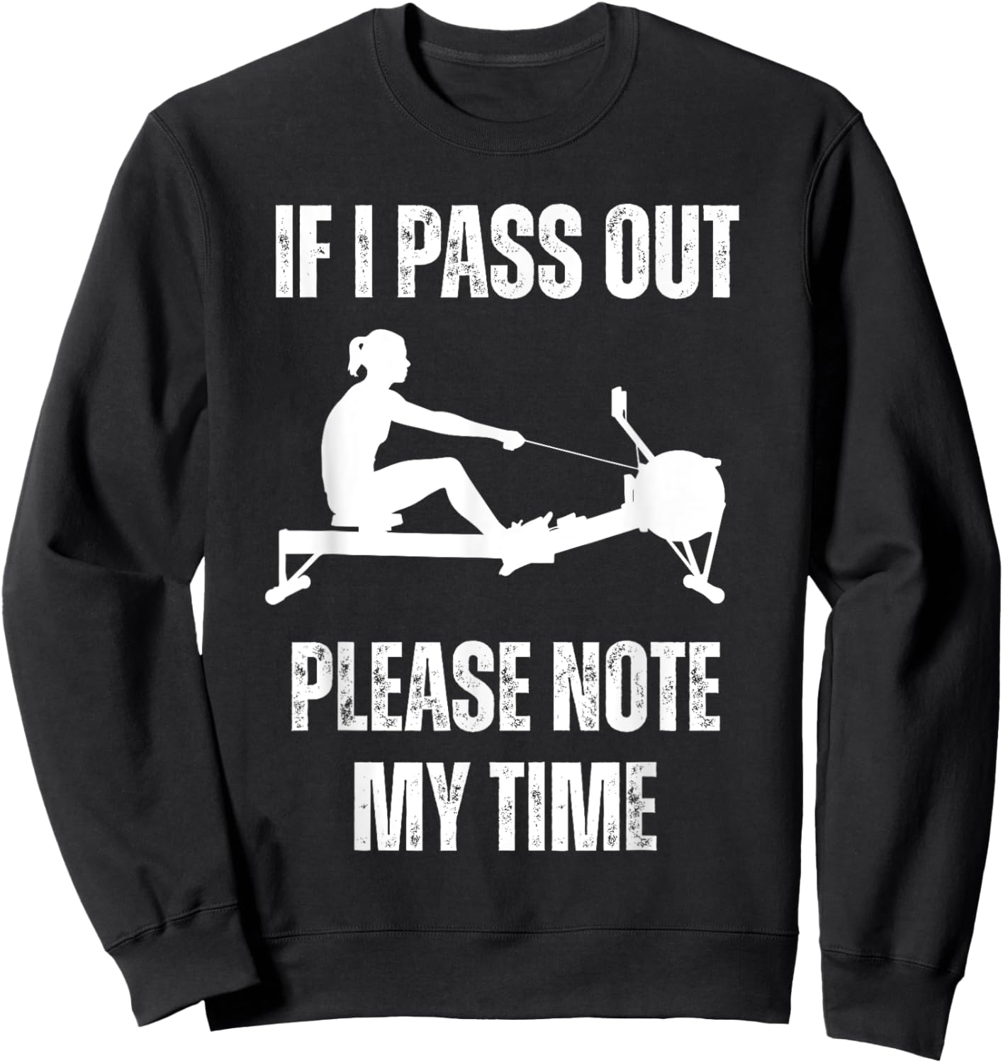 Funny ERG Machine Gym Ergometer Rowing Exercise Sweatshirt - Sweatshirt | Black