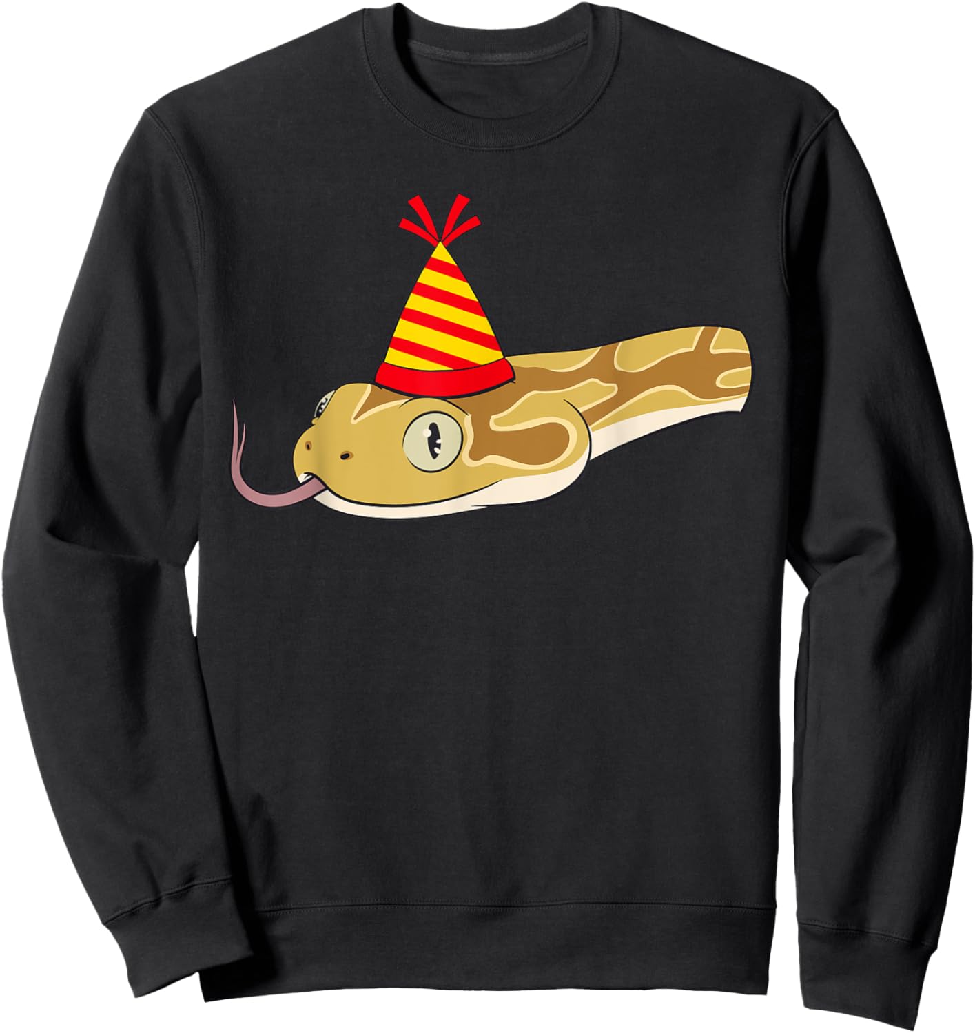 Snake Theme Birthday Party Hat Zoologist Bday Reptile Sweatshirt - Sweatshirt | Black