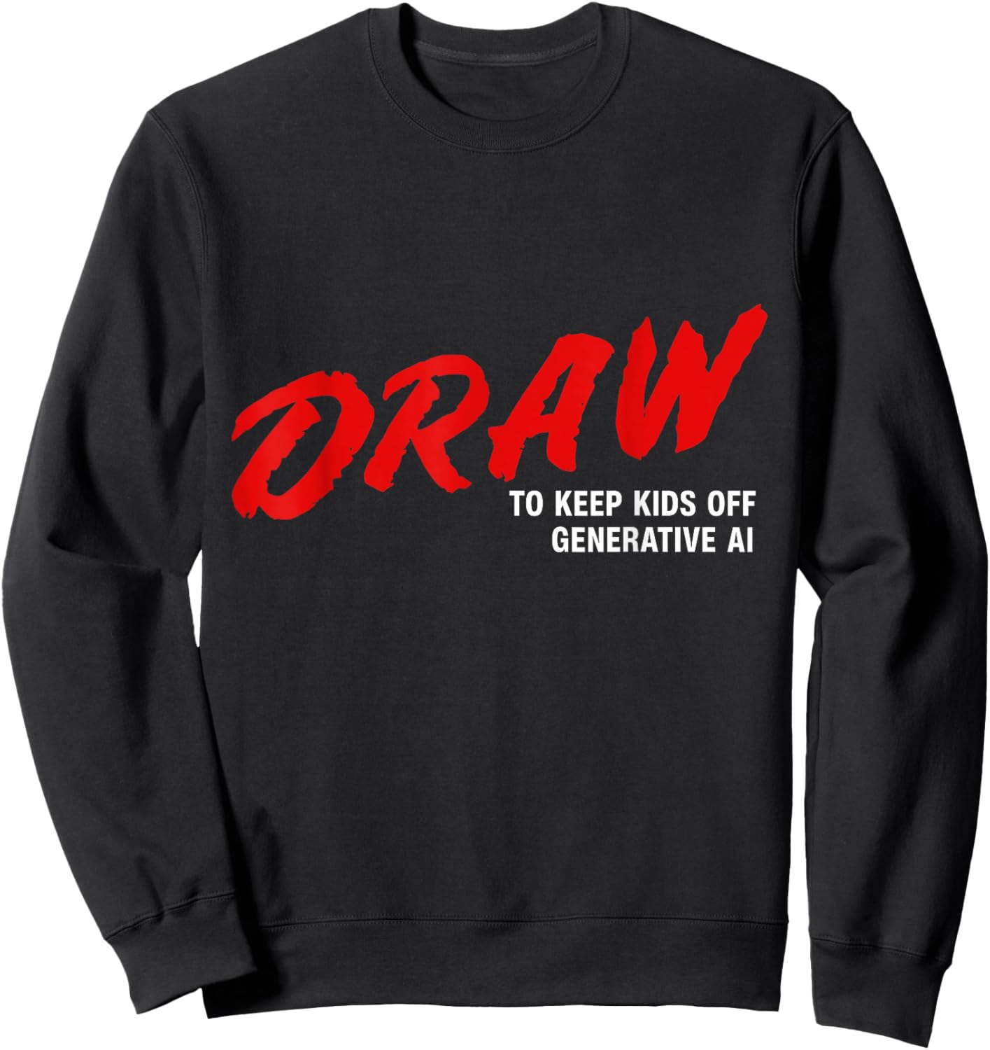 Anti AI Sweatshirt - Sweatshirt | Black