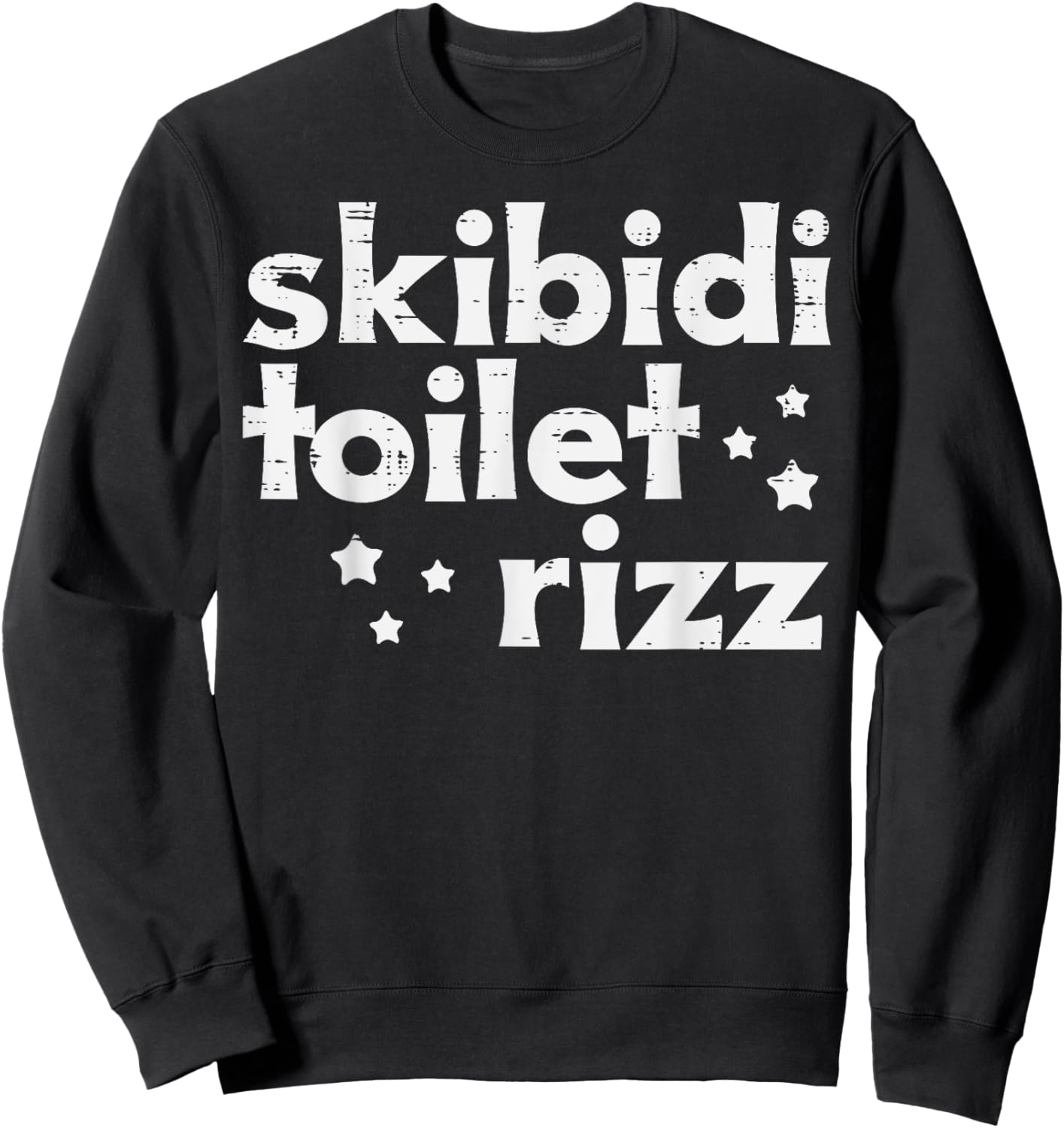 Skibidi Toilet Rizz Funny Saying Meme Boys Kids Men Women Sweatshirt - Sweatshirt | Black