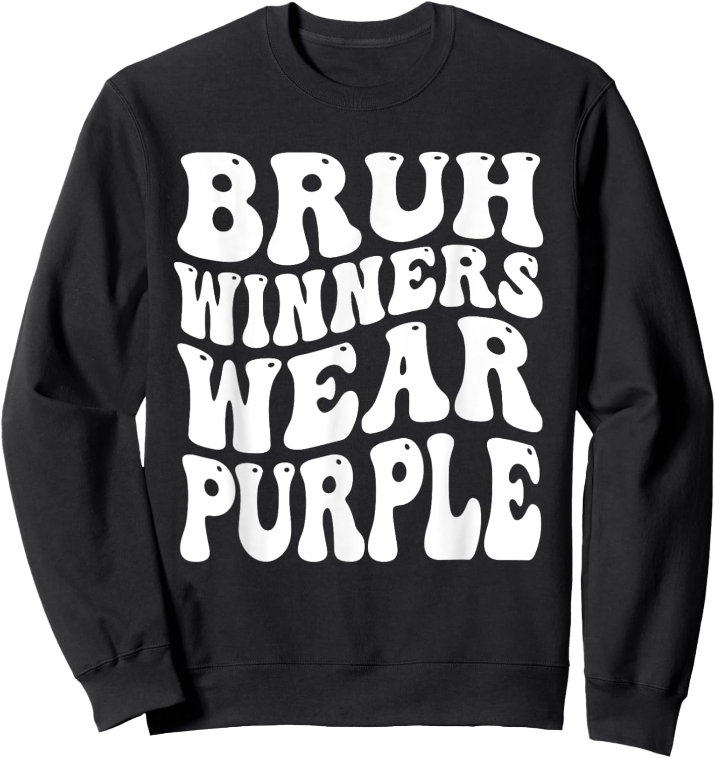 Winners Wear Purple Team Sports day Game Spirit Week Groovy Sweatshirt - Sweatshirt | Black
