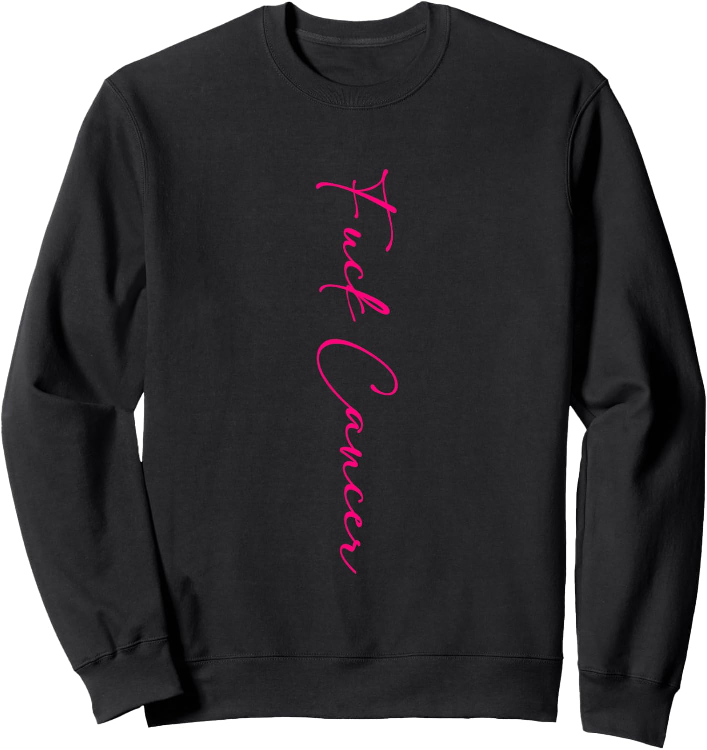 Fuck Cancer Groovy Retro Cancer Awareness Men Women Sweatshirt - Sweatshirt | Black