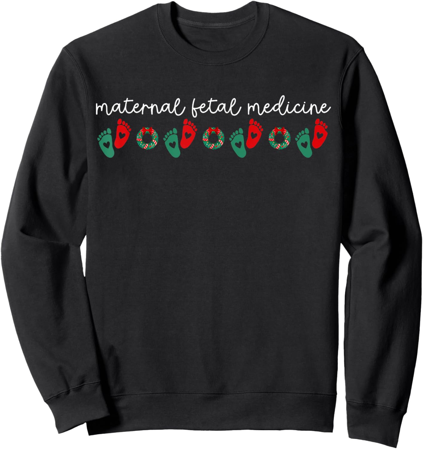 Maternal Fetal Medicine Medicine Sonographer OBGYN Christmas Sweatshirt - Sweatshirt | Black
