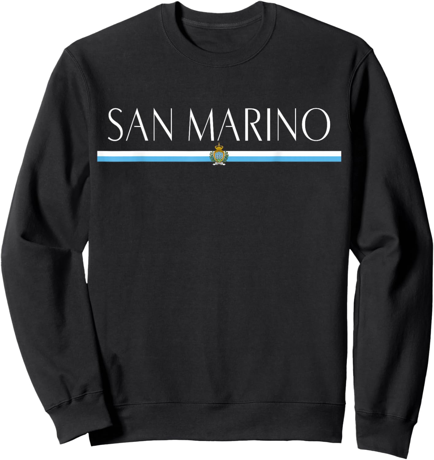 SAN Marino Flag Coat of ARMS Dogana Sweatshirt - Sweatshirt | Black