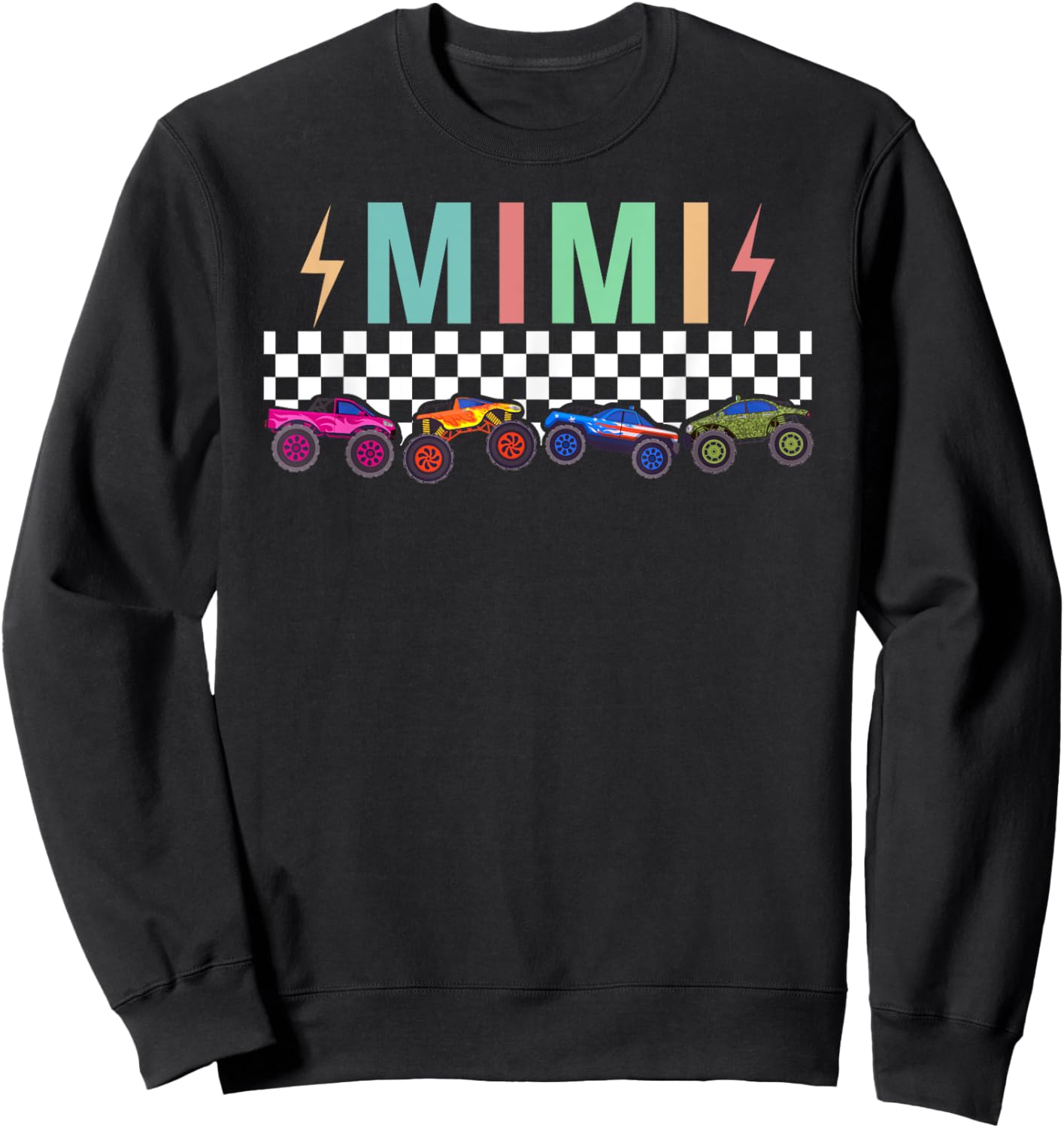 Mimi Monster Truck Mimi Grandma Proud Monster Truck Mimi Sweatshirt - Sweatshirt | Black