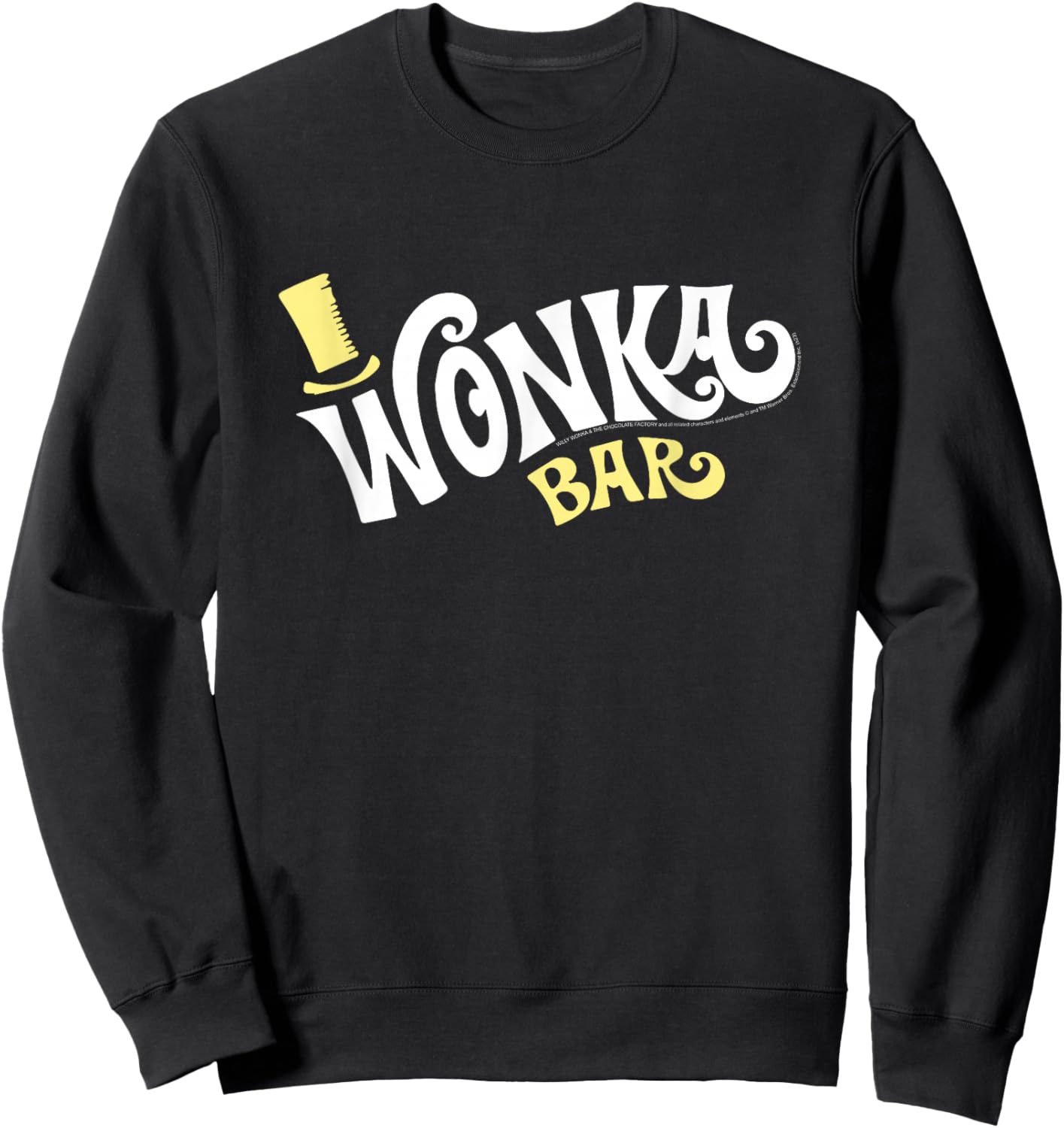 Willy Wonka and The Chocolate Factory Wonka Bar Movie Sweatshirt - Sweatshirt | Black