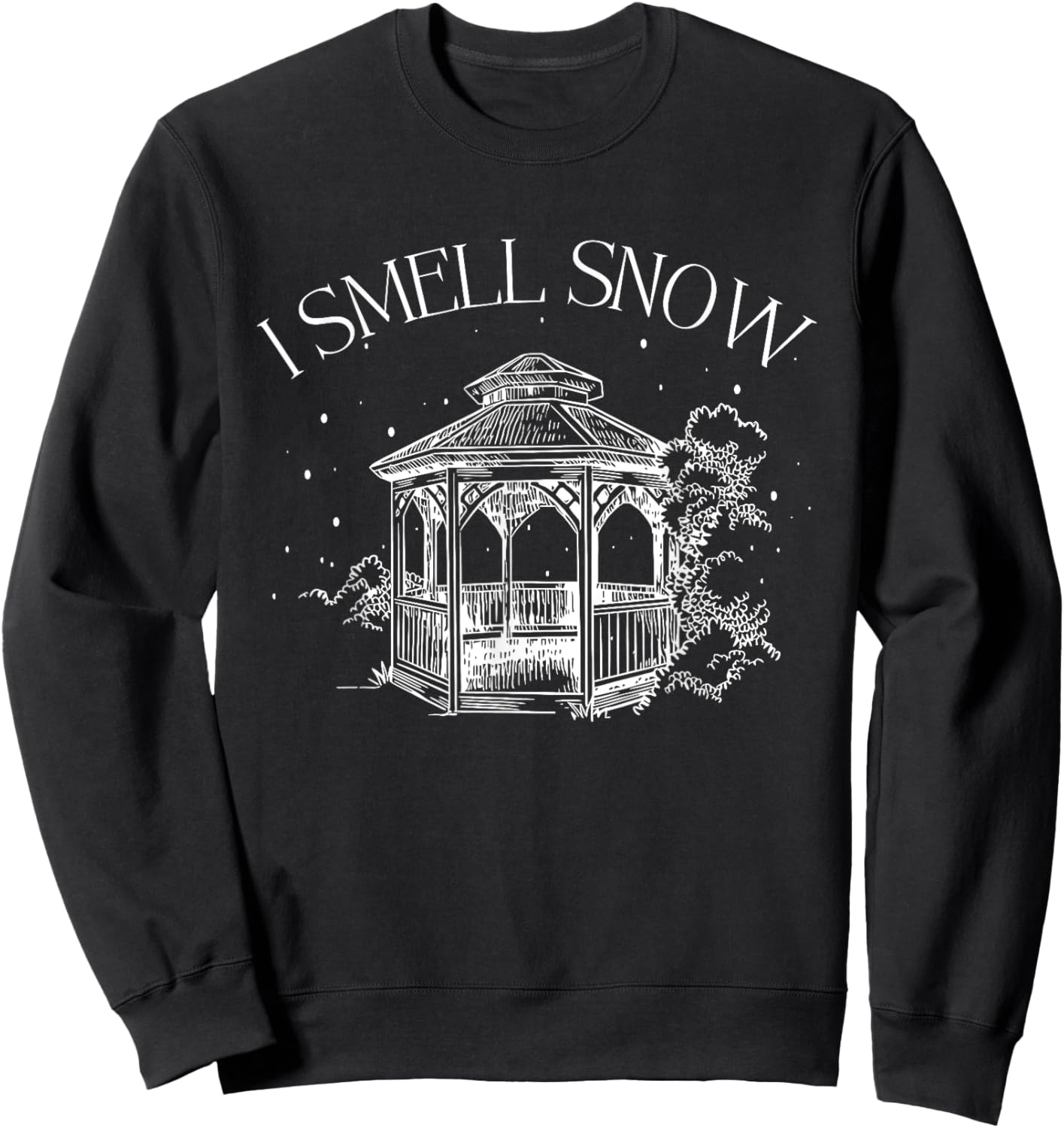I Smell Snow Winter Christmas Snowball Design Sweatshirt - Sweatshirt | Black