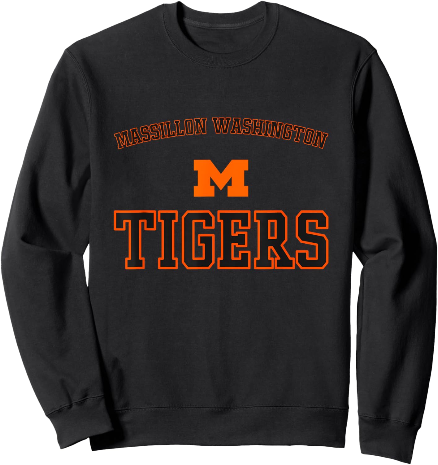 Massillon Tigers Logo Varsity HS Sweatshirt - Sweatshirt | Black