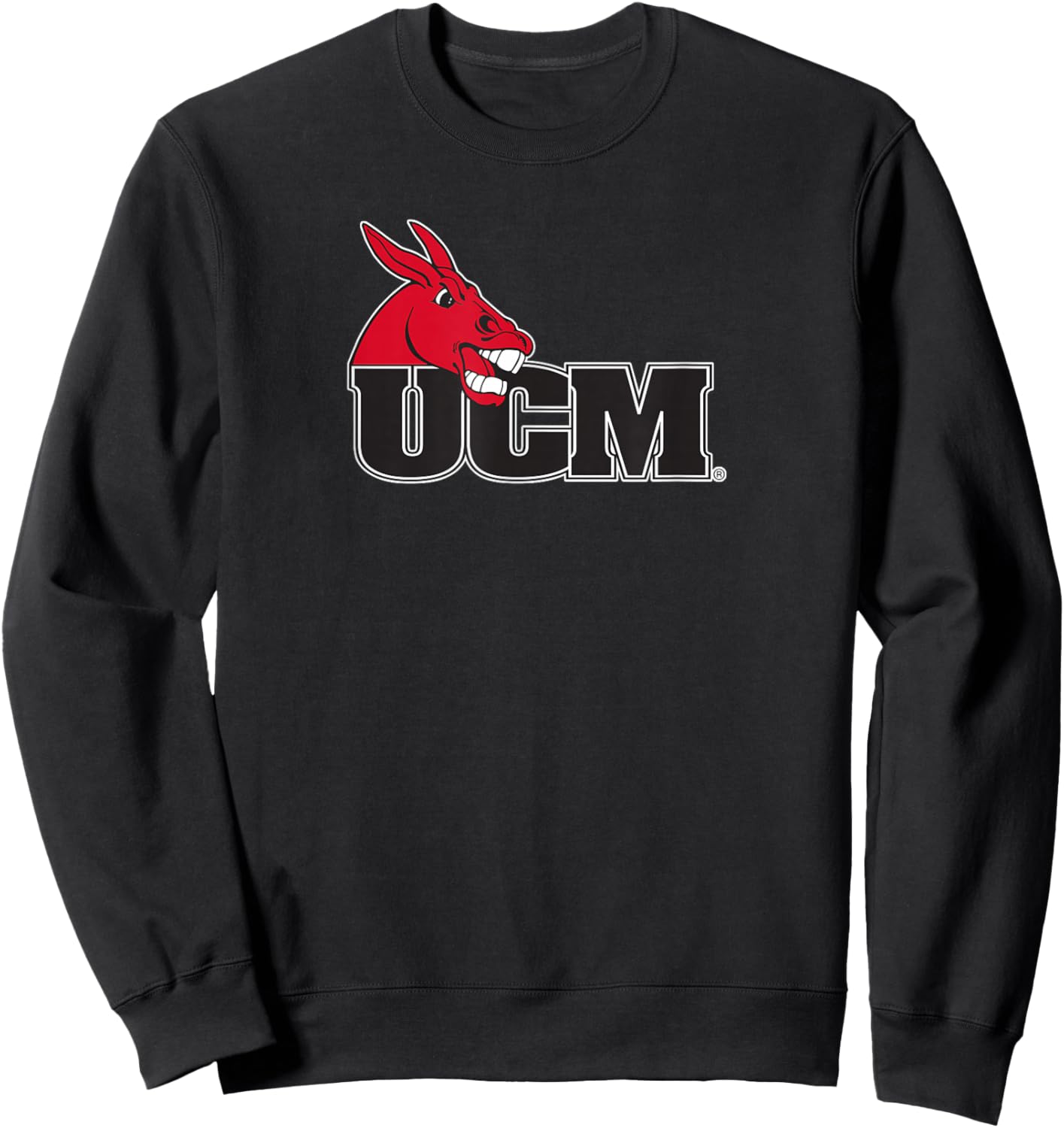University of Central Missouri UCM Mules Primary Logo Sweatshirt - Sweatshirt | Black