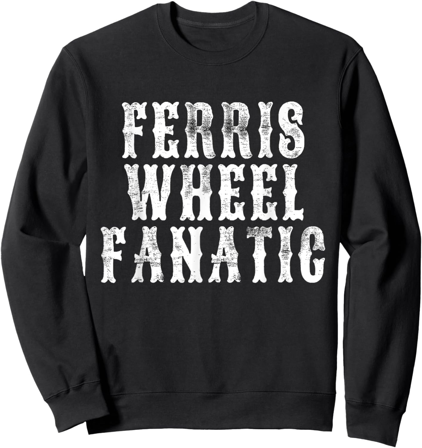 Ferris Wheel Fanatic Fun Carnival State Fair Amusement Park Sweatshirt - Sweatshirt | Black