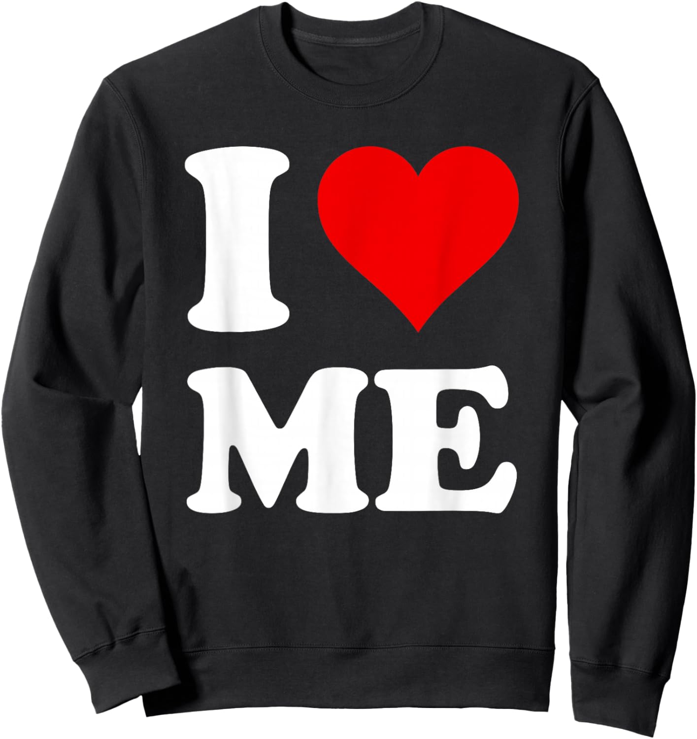 Red Heart I Love Me Sweatshirt - Sweatshirt | Black