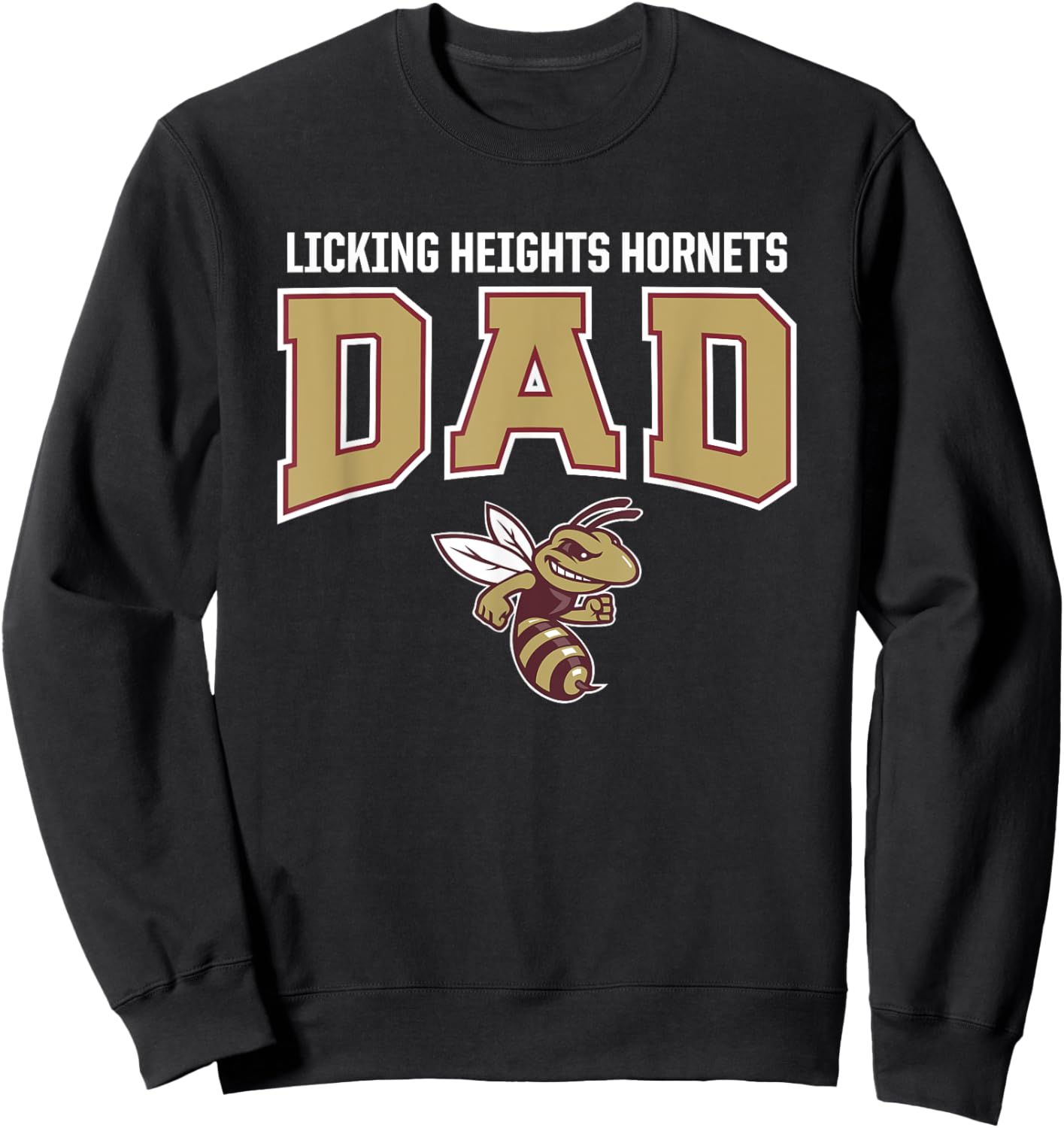 Licking Heights Hornets Logo Dad HS Sweatshirt - Sweatshirt | Black