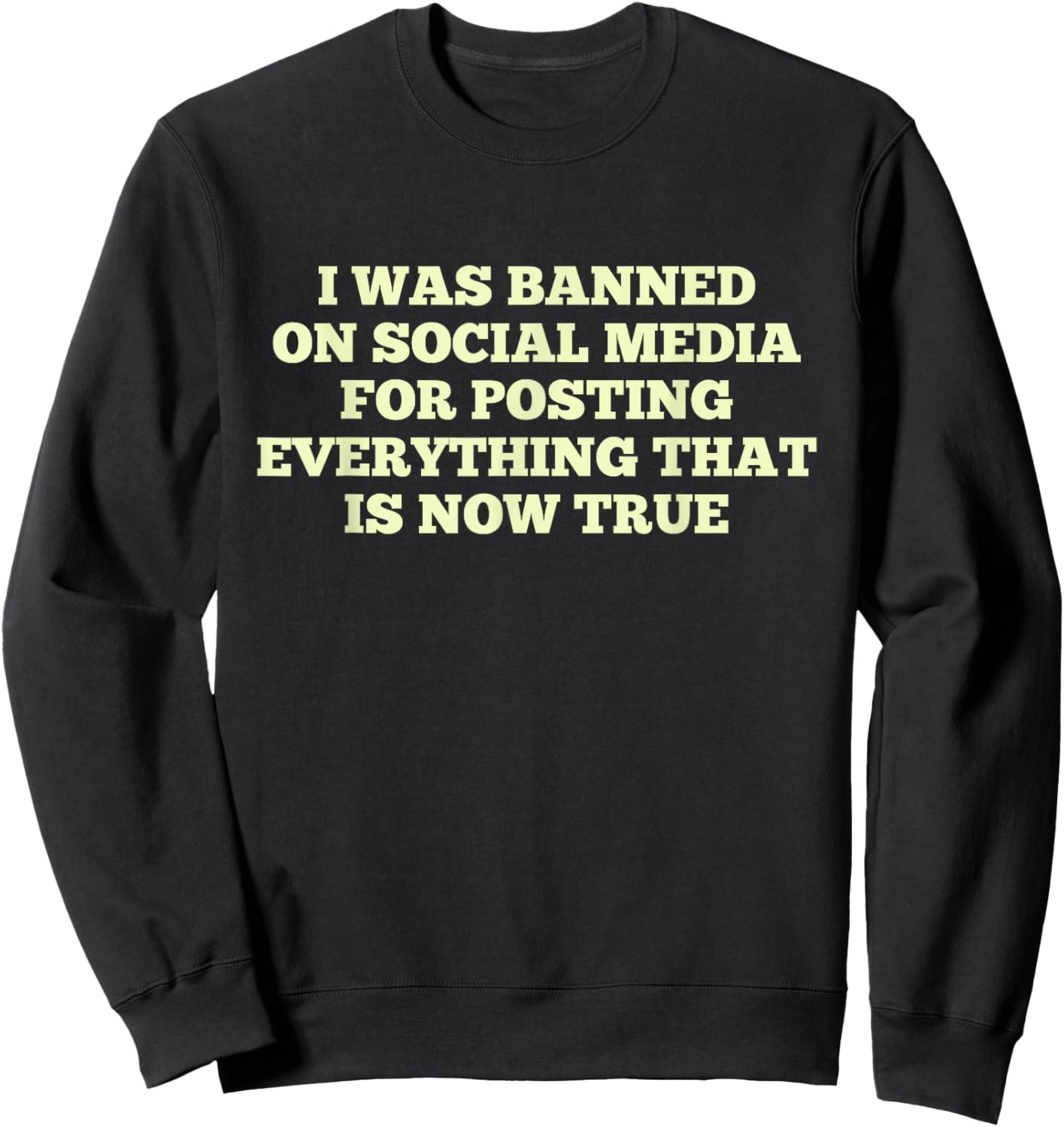 I Was Banned On Social Media For Posting Everything Sweatshirt - Sweatshirt | Black