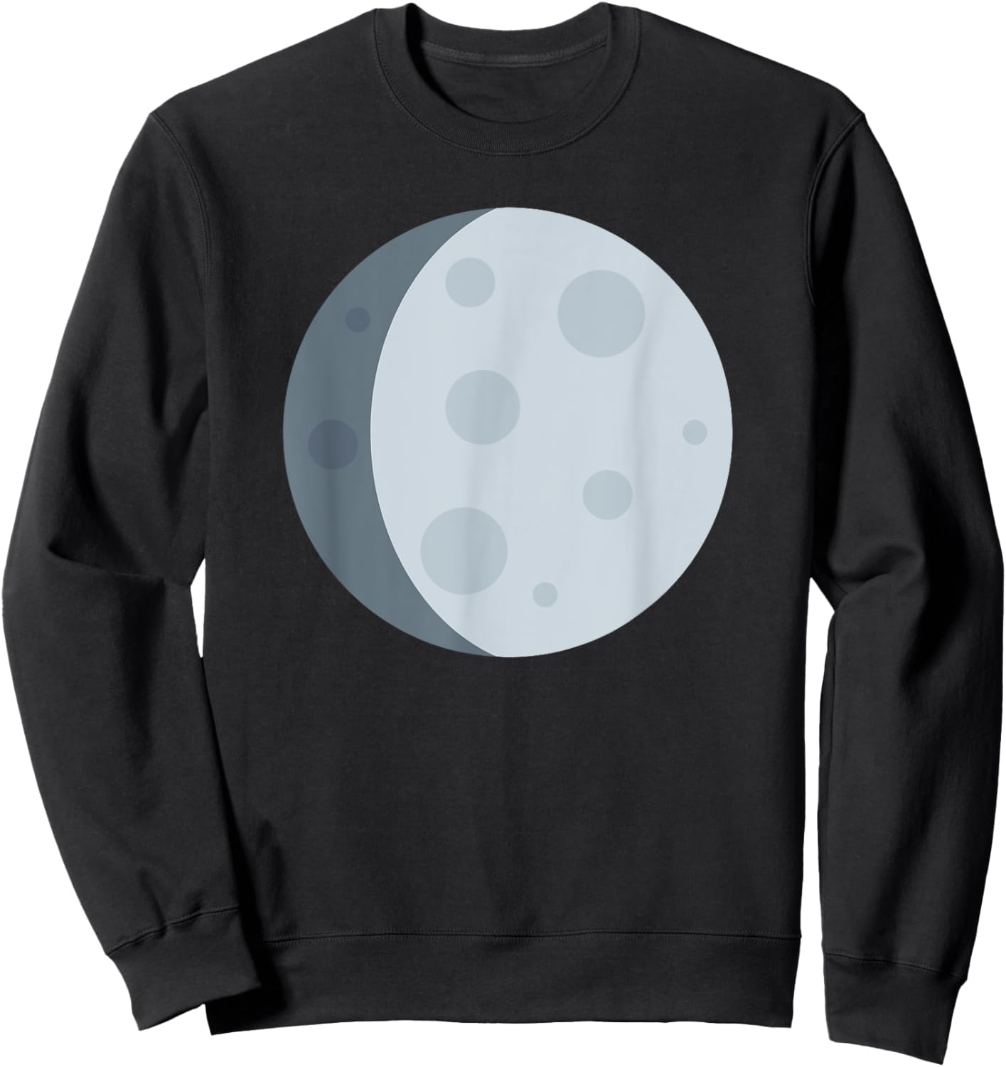 Waxing Gibbous Moon Sweatshirt - Sweatshirt | Black