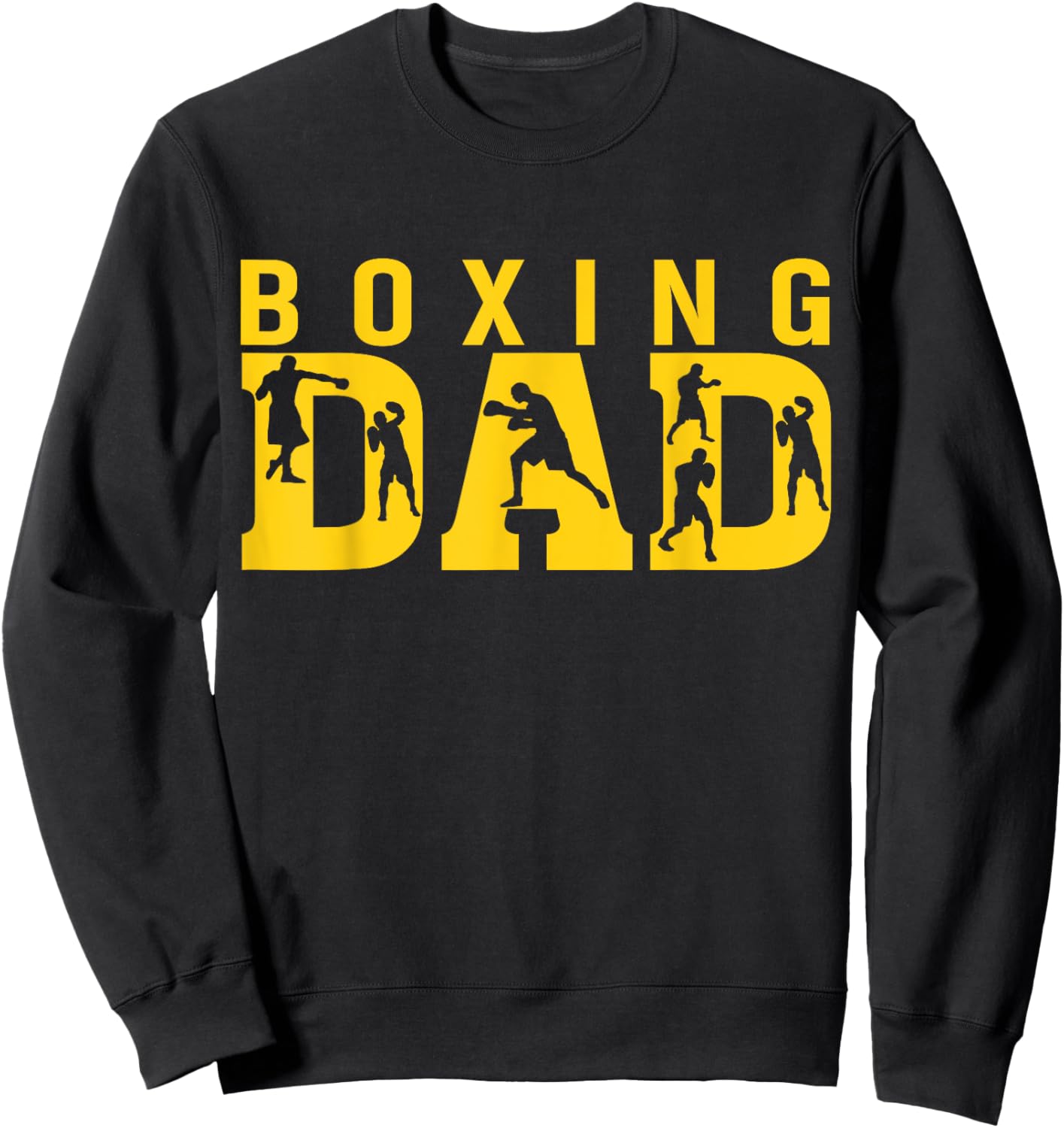 Gym Boxer Love Dad Boxing Lover Training Box Player Papa Sweatshirt - Sweatshirt | Black