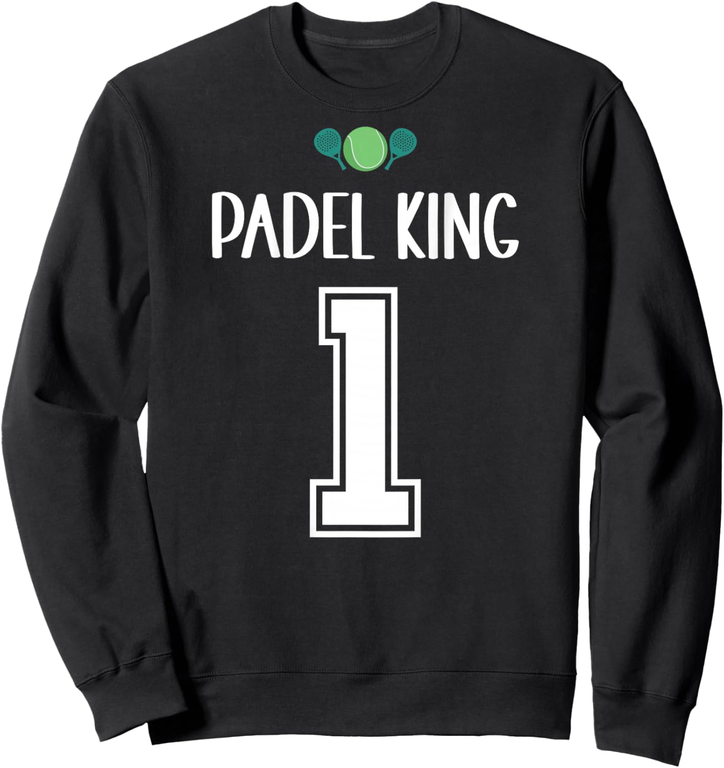 Lustiges Padel Tennis Trikot mit Rückennummer Padel Sweatshirt - Sweatshirt | Black