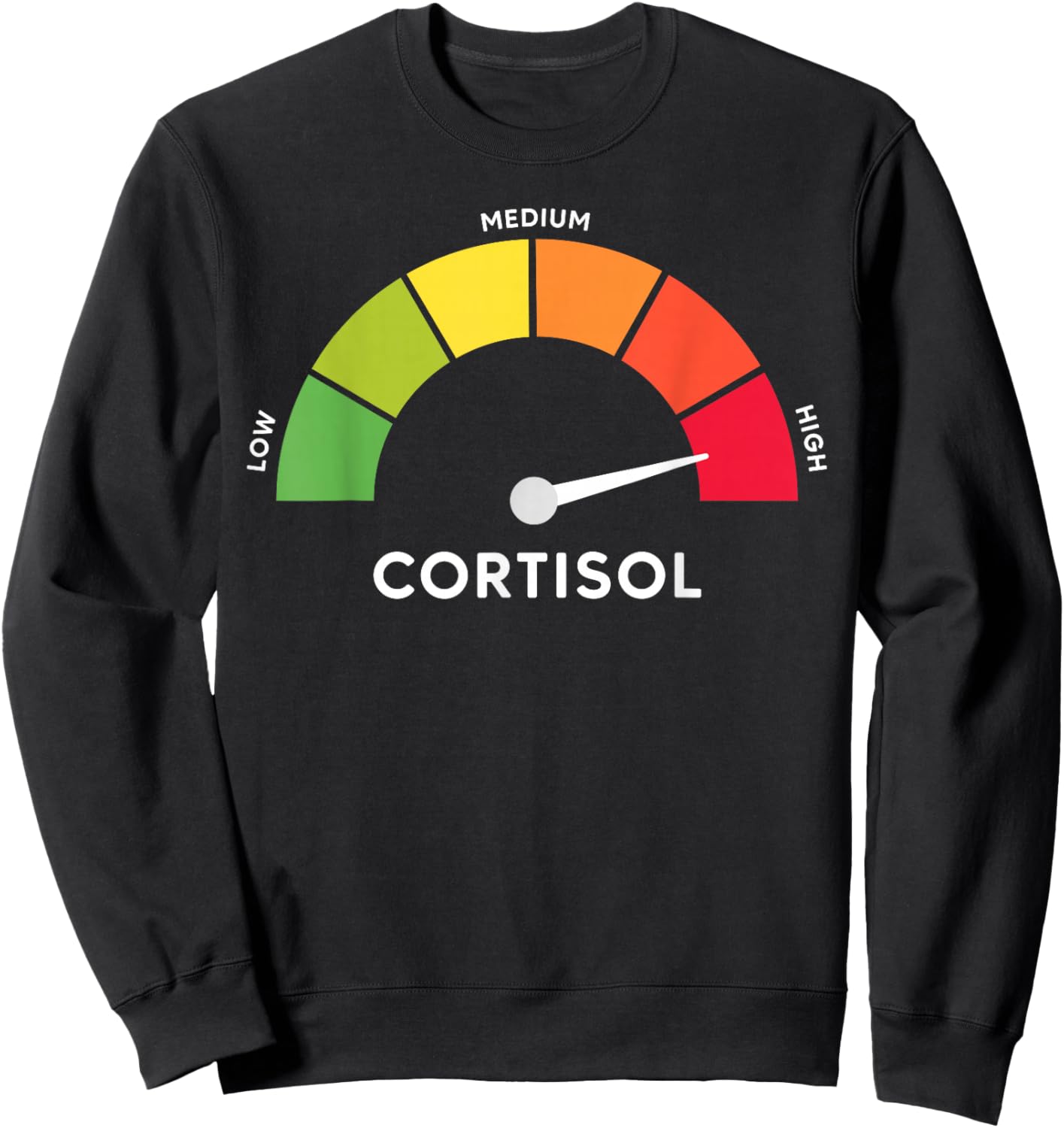 High Cortisol Levels Meme Sweatshirt - Sweatshirt | Black
