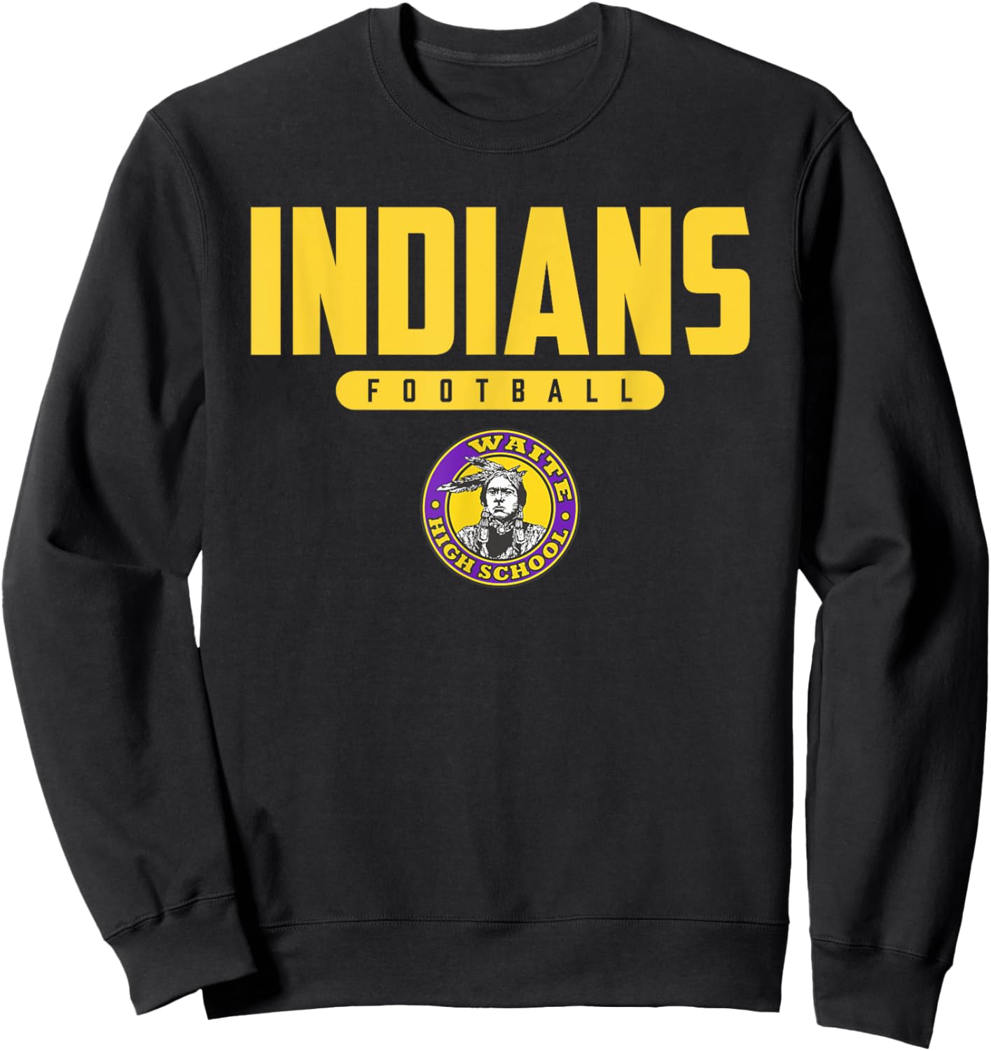 Morrison R Waite Indians Logo Football HS Sweatshirt - Sweatshirt | Black