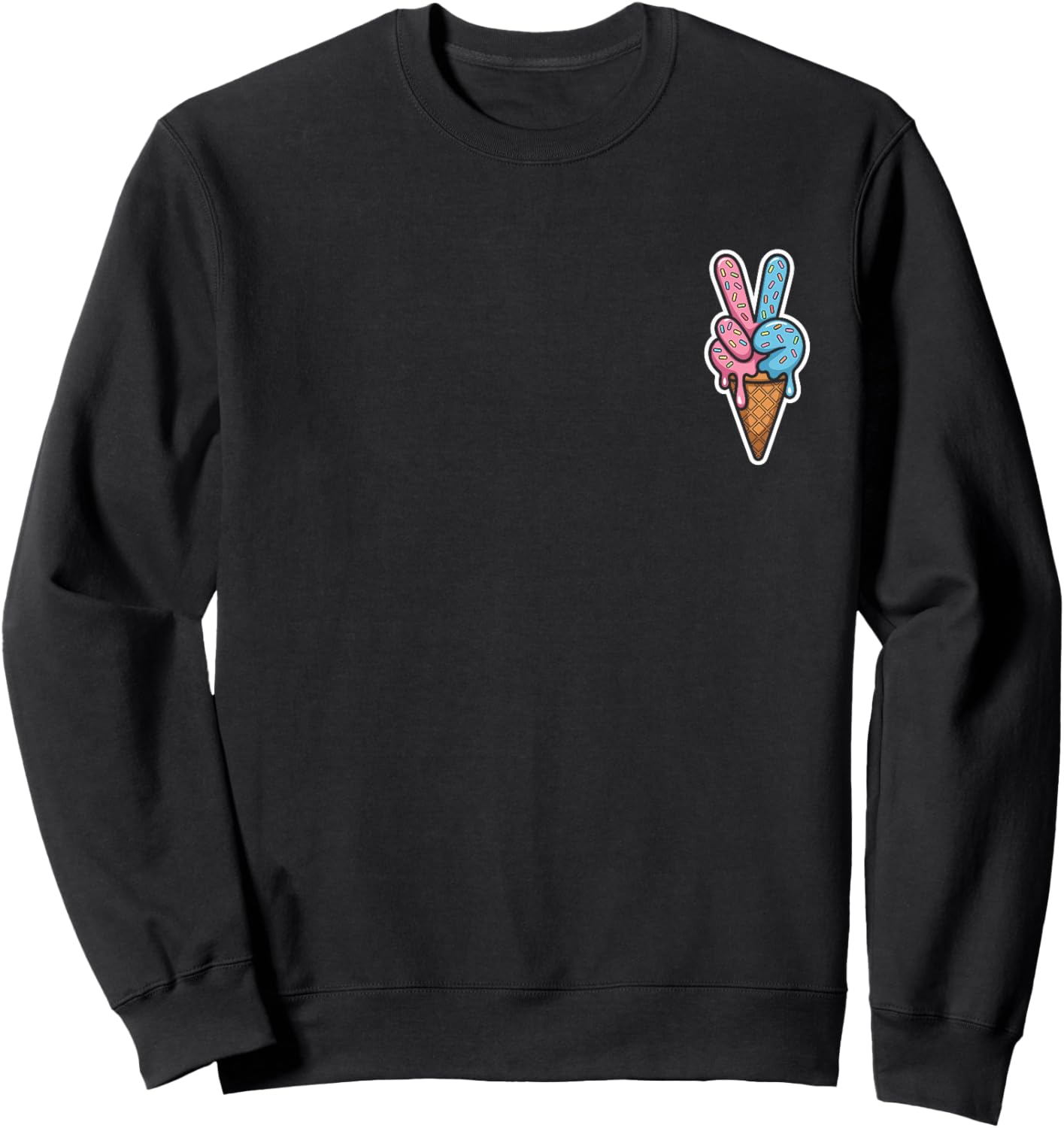 Cool Meme Six Seven 67 Ice Cream Sport Drip Sweatshirt - Sweatshirt | Black