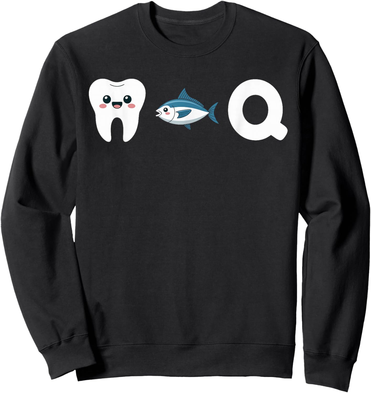 DTQ Dent Tuna Q Funny Word Game Funny Funny Sweatshirt - Sweatshirt | Black