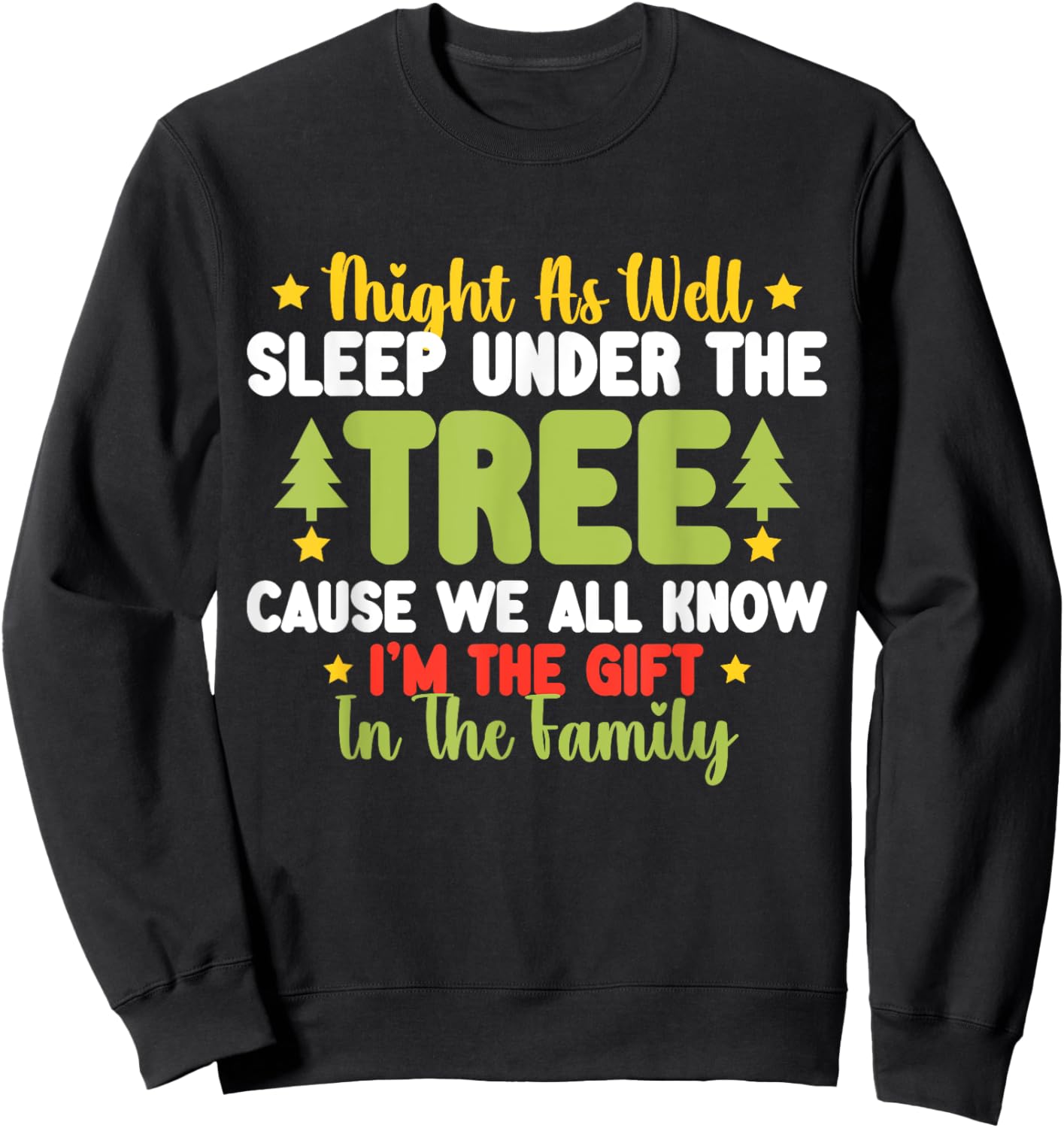 Funny Christmas Kids Men Women Pajamas Boys Christmas Xmas Sweatshirt - Sweatshirt | Black