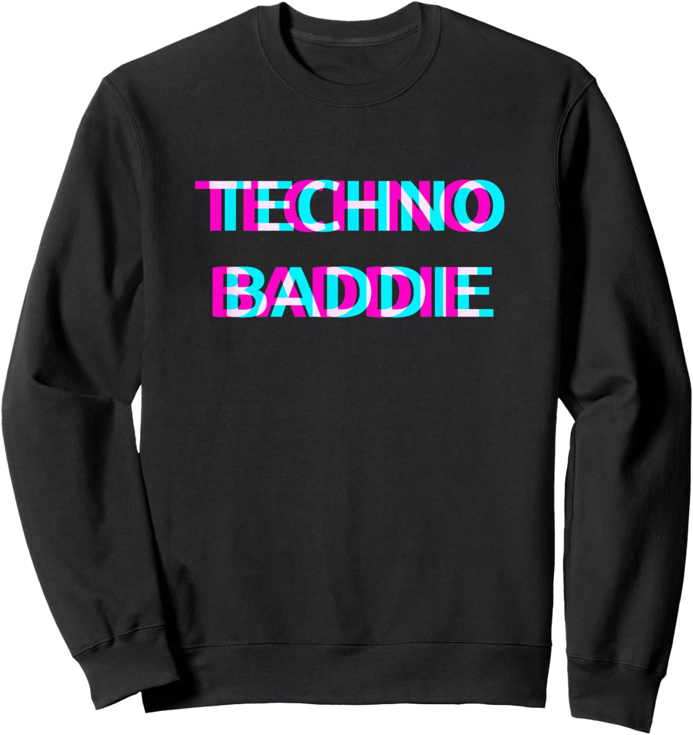 Techno Baddie EDM Rave Festival Hardtechno Hardtekk Sweatshirt - Sweatshirt | Black