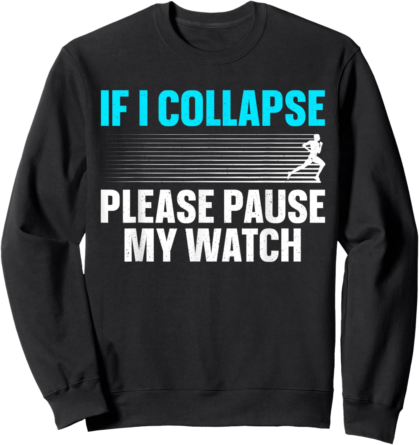 Funny Marathon Runner Run Art Women Marathon Running Sweatshirt - Sweatshirt | Black