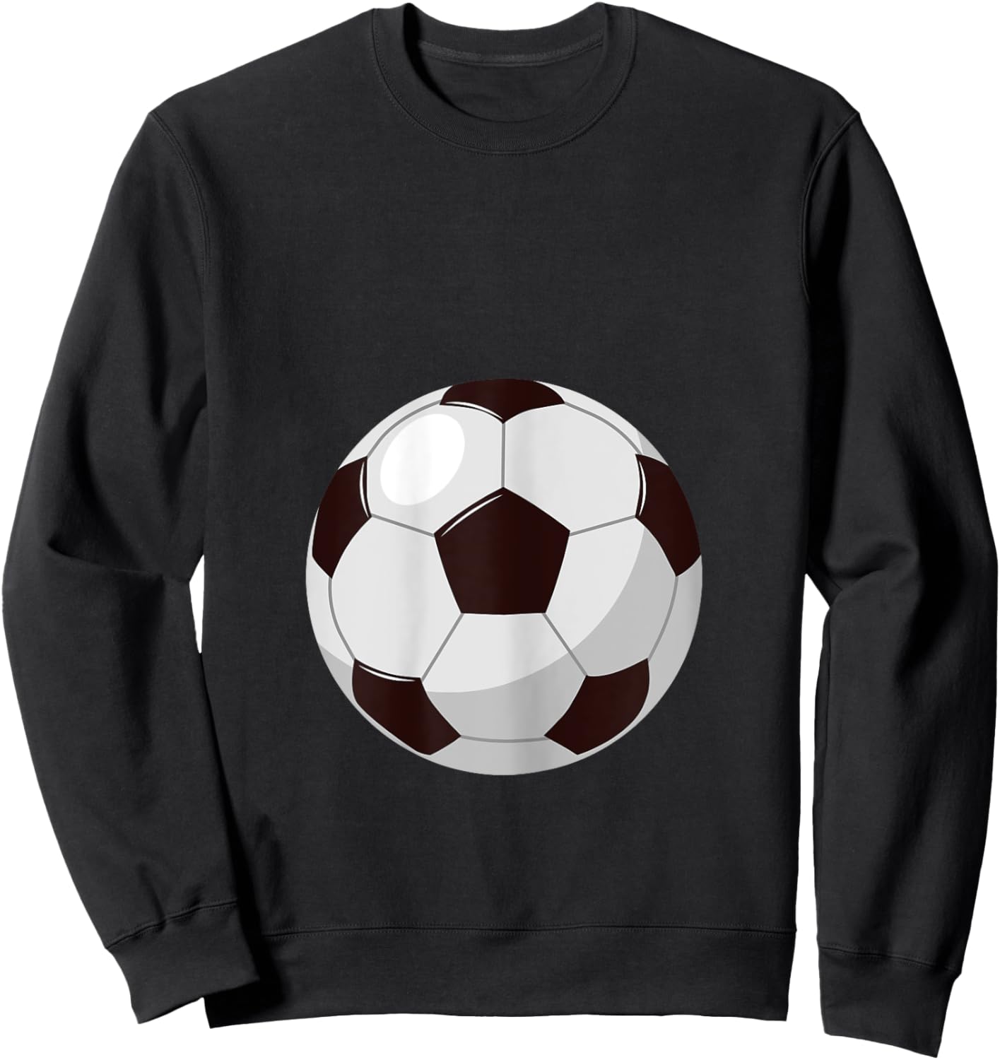 Football Funny Soccer Player Belly Pregnant Mama Sweatshirt - Sweatshirt | Black