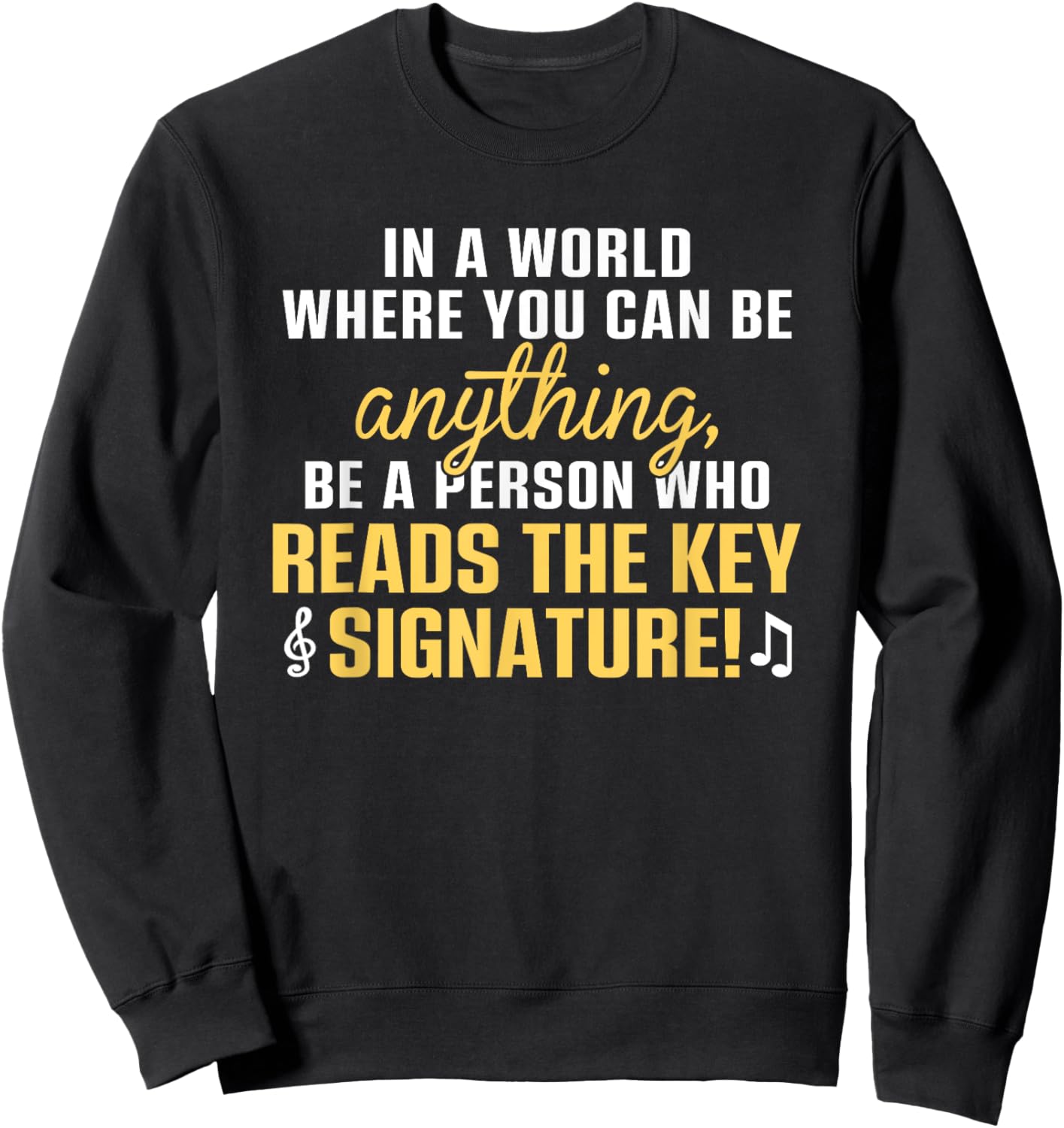 Adult Music Theory , Black, Small, Short Sleeve Sweatshirt - Sweatshirt | Black